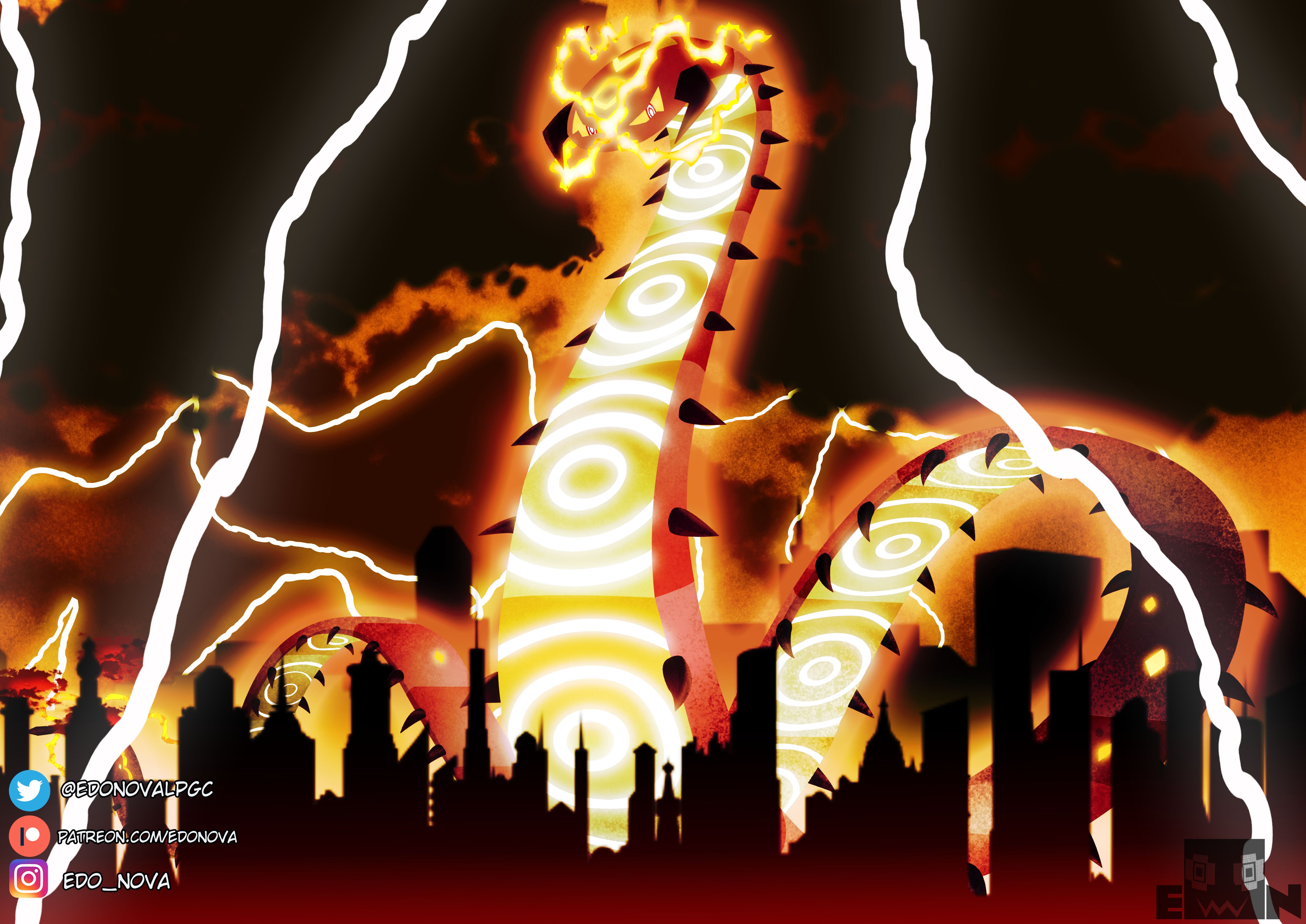 4961x3508 Centiskorch Gigantamax Kaiju Centipede by EdoNova87 on Newgrounds