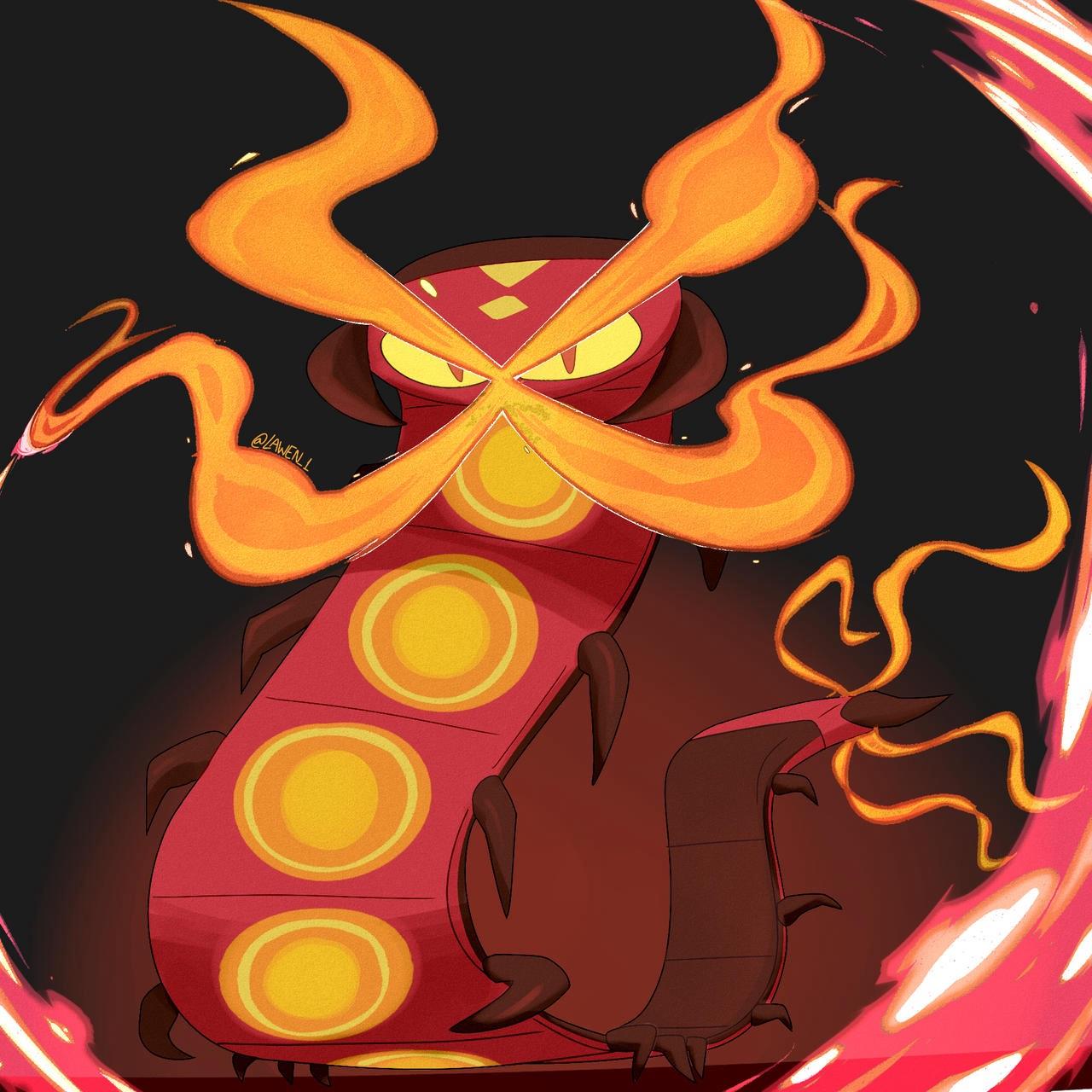 1280x1280 Volcarona vs Centiskorch