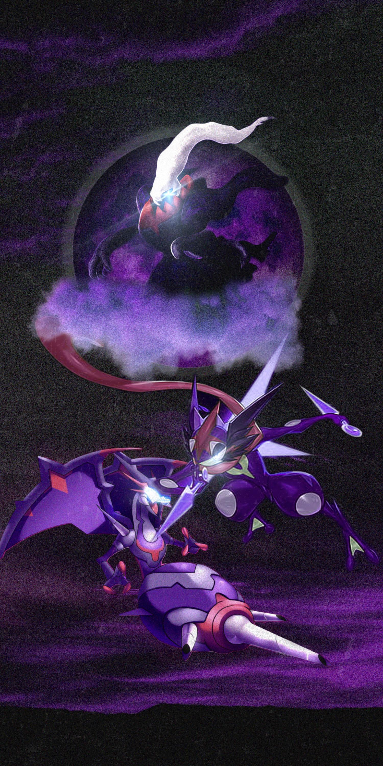 1500x3000 Made a wallpaper for my friend who loves these Pokémon, especially Darkrai