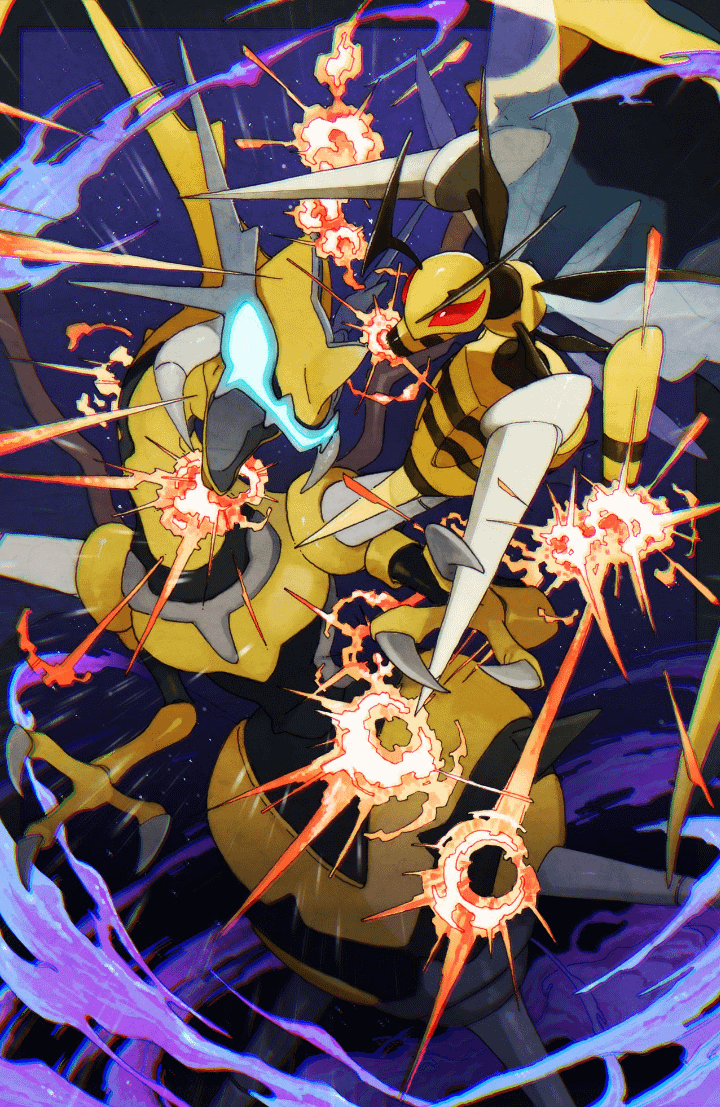 720x1107 Naganadel & Mega Beedrill