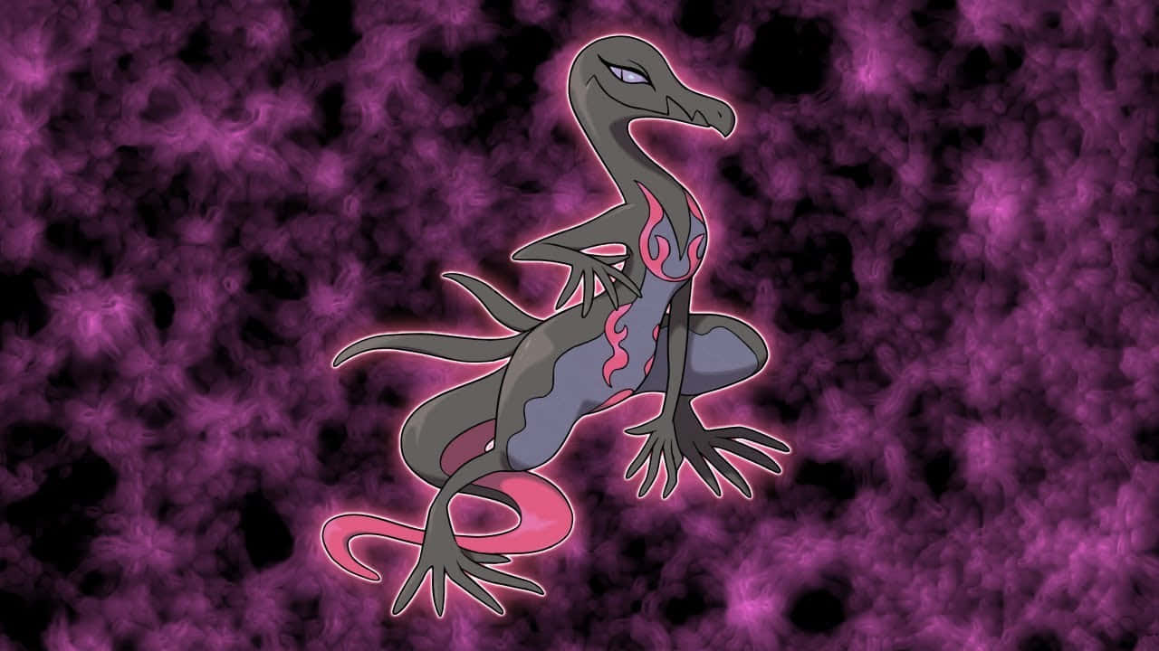 1280x720 Download Pokémon Salazzle Black And Purple Wallpaper