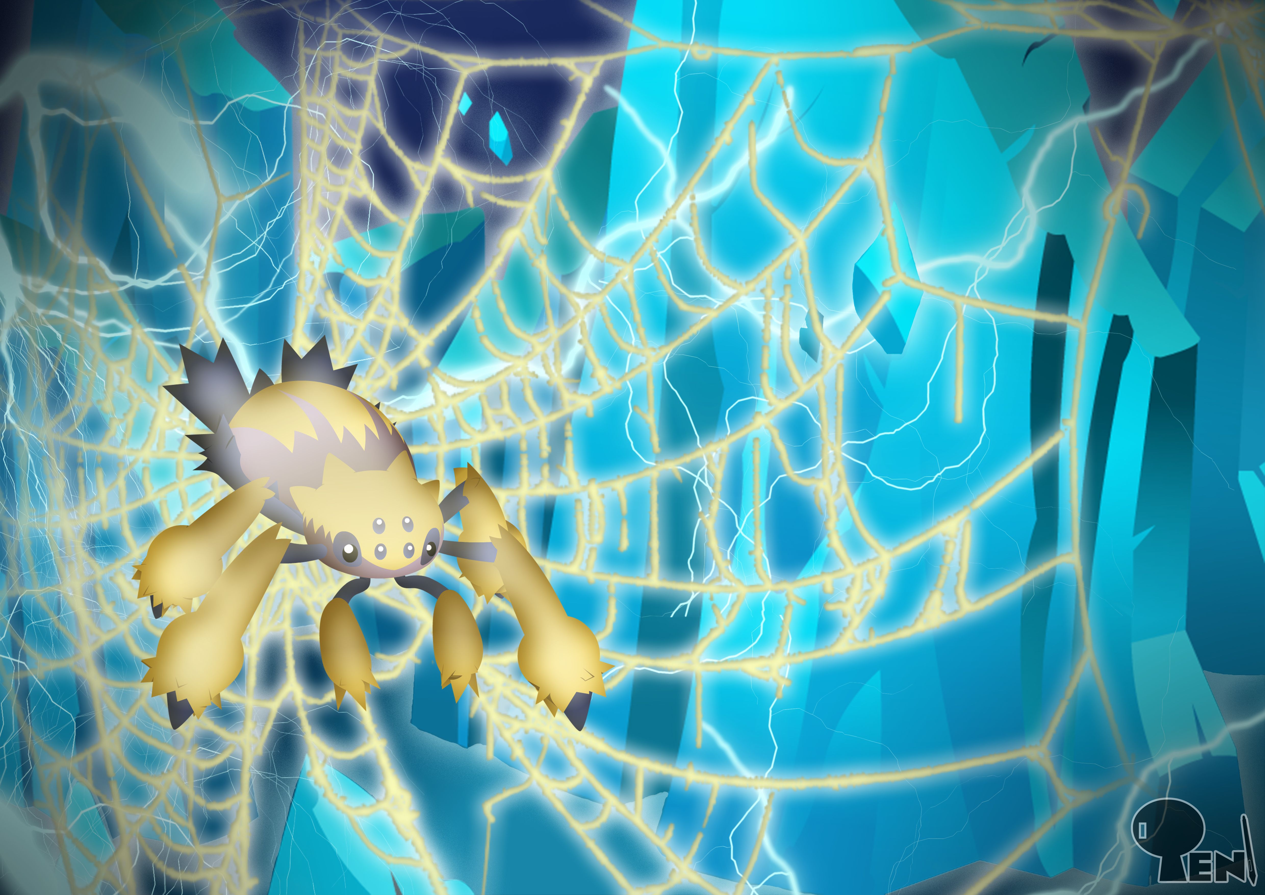 4961x3508 Galvantula by EdoNova87 on Newgrounds