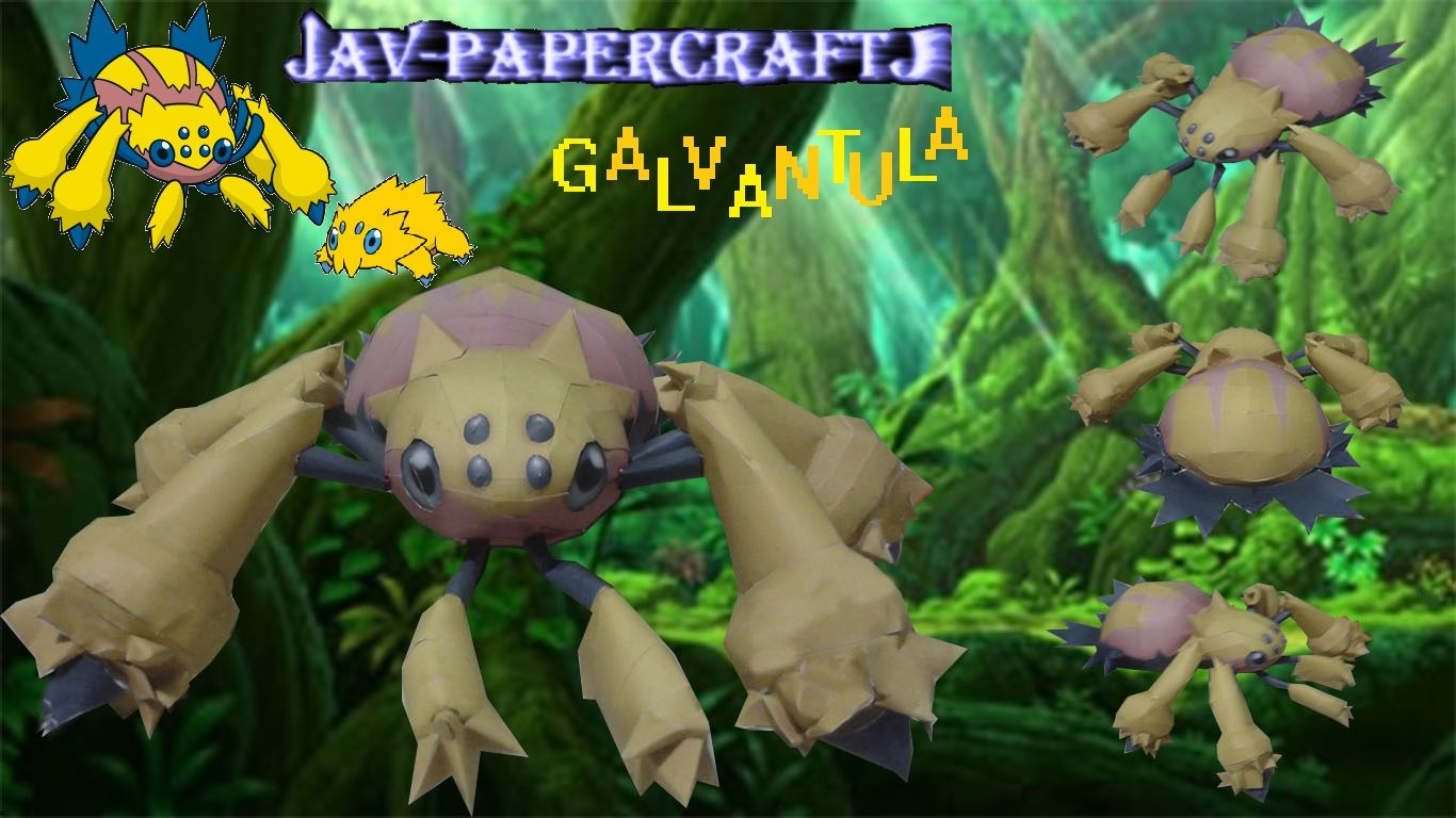 1366x768 Pokemon Galvantula Papercraft Paperkraft.net Papercraft, Paper Model, & Papertoy