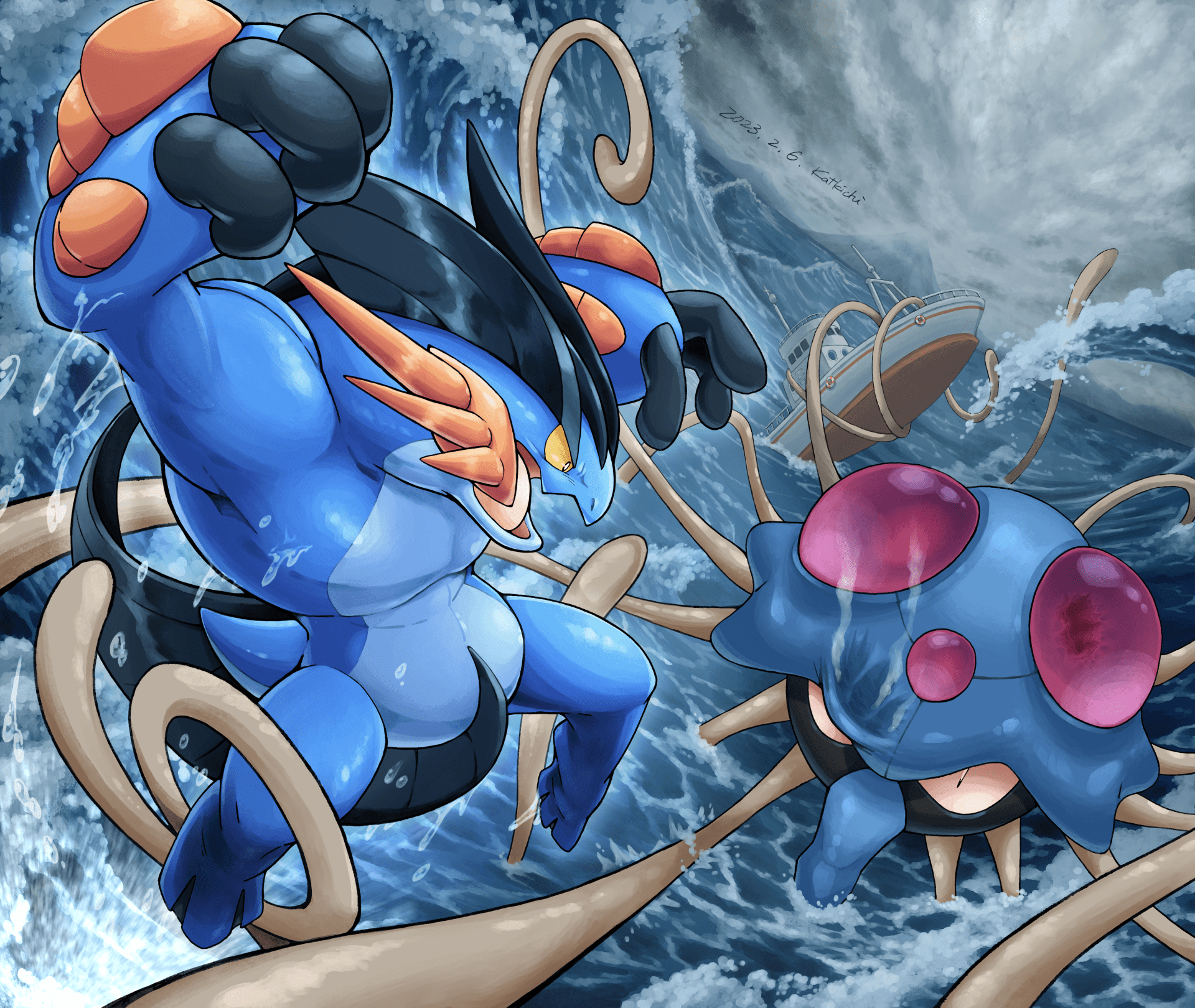 1920x1620 Download Tentacruel (Pokémon) Swampert (Pokémon) Video Game Pokémon X And Y Pokemon 4k Ultra HD Wallpaper