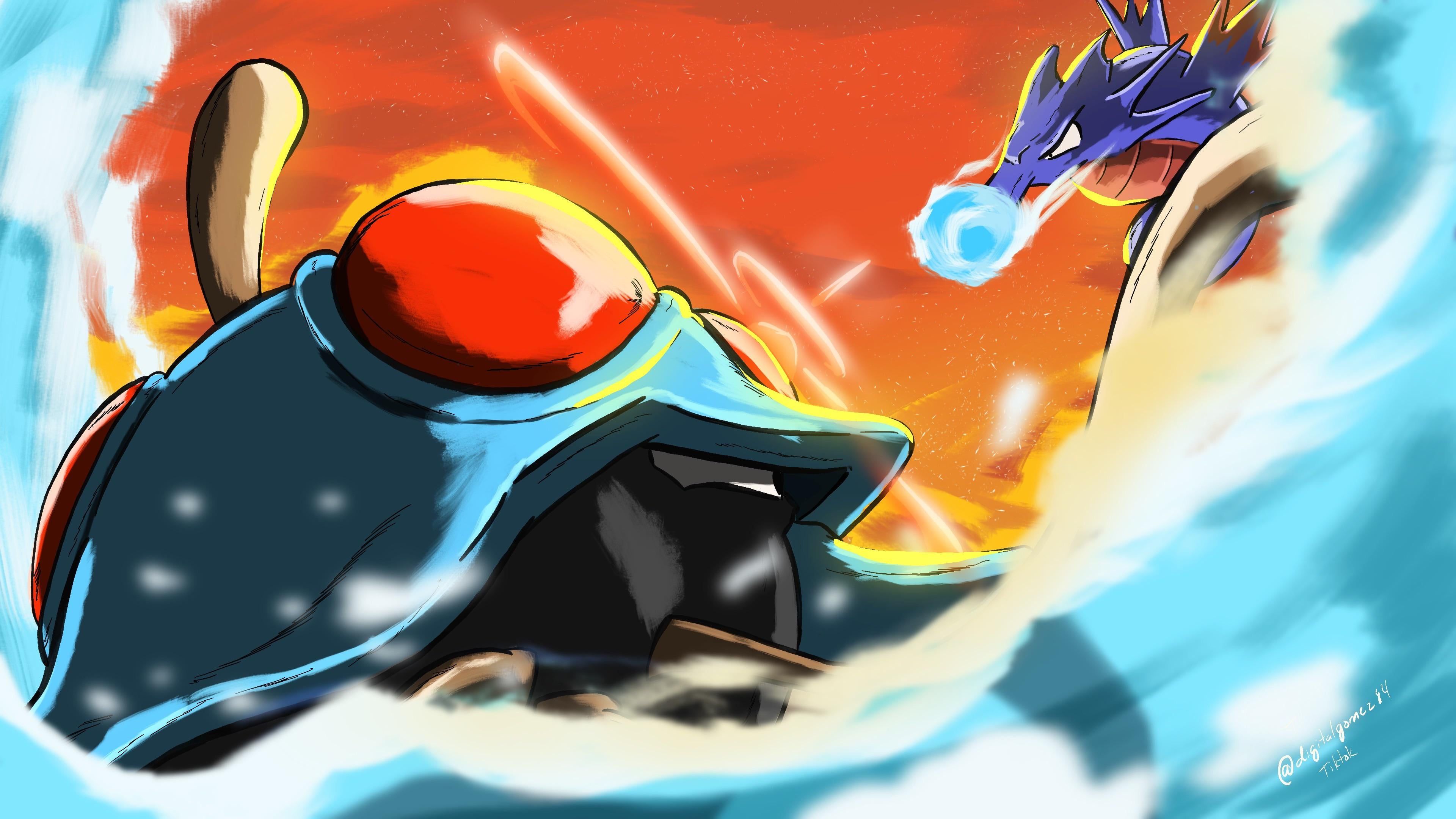 3840x2160 Tentacruel vs Seadra