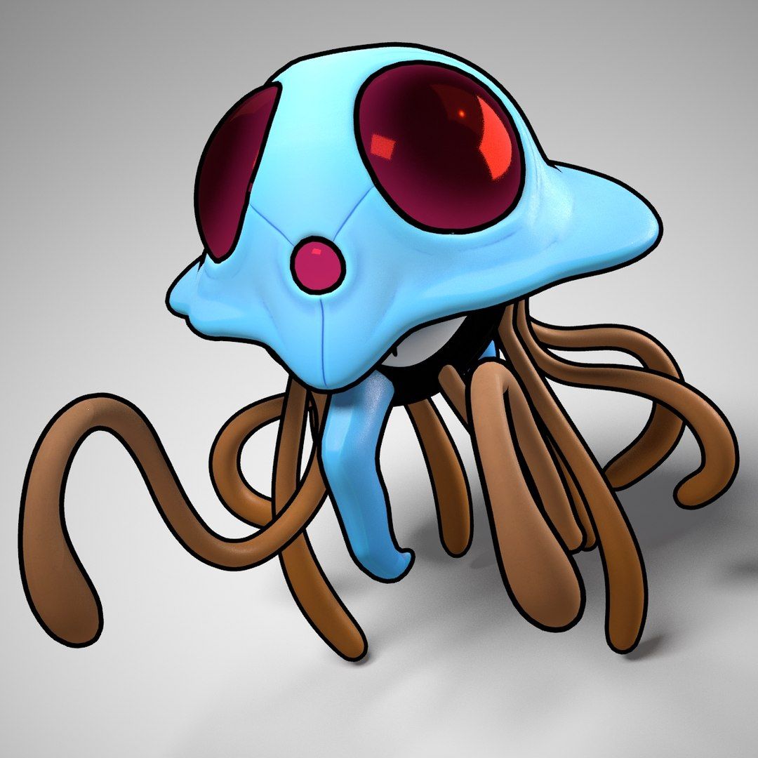 1080x1080 Tentacruel Pokemon 3D Obj