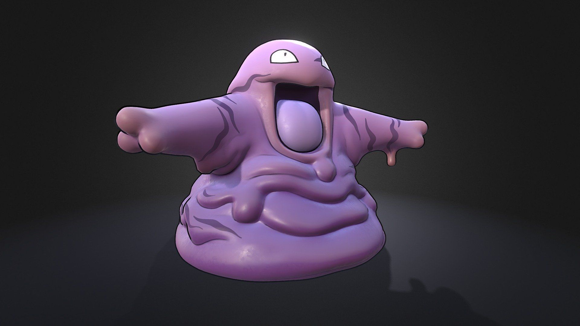 1920x1080 Grimer Pokemon model by 3Dlogicus [9144fcd]