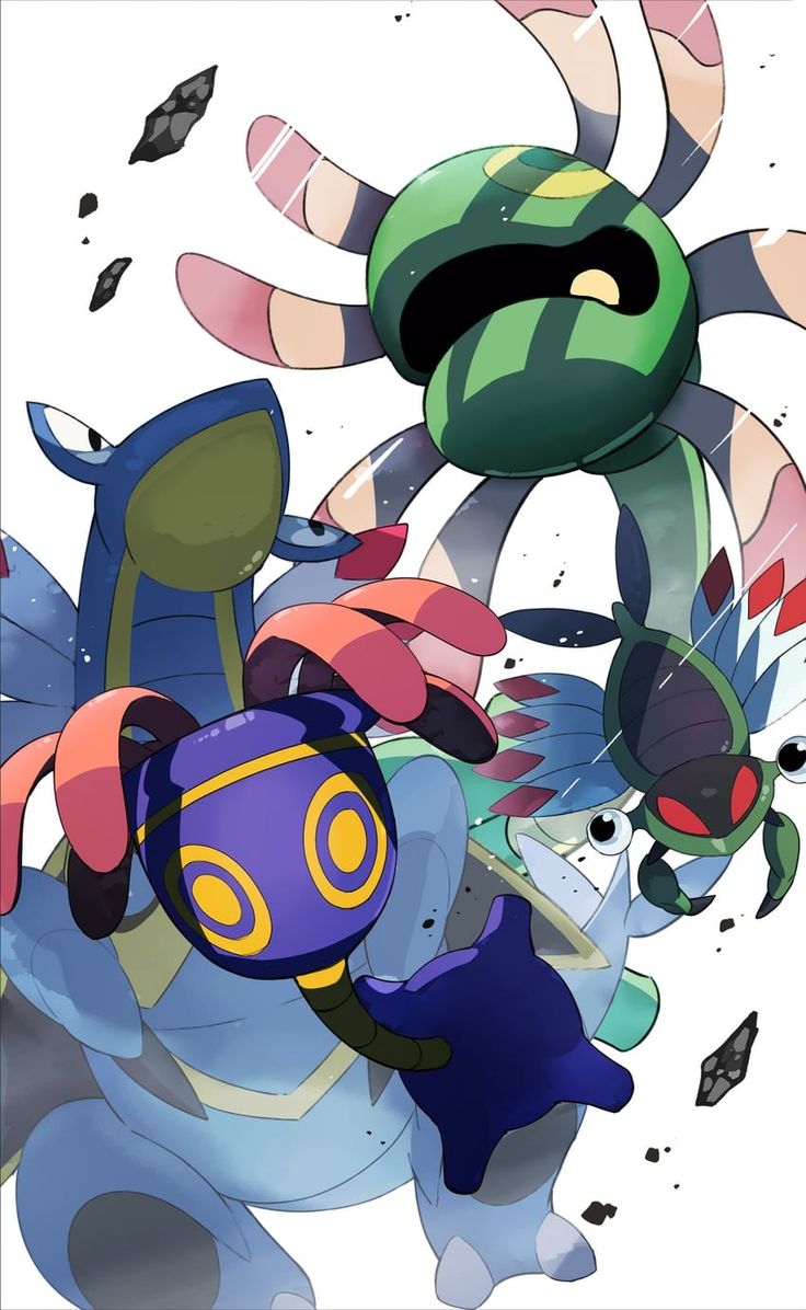736x1196 Araquanid wallpaper. Orbeetle wallpaper, Sharpedo pokemon art, Fossil pokemon