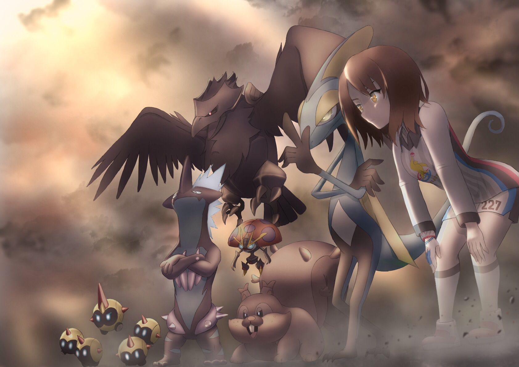 1684x1191 Orbeetleémon Sword & Shield Anime Image Board