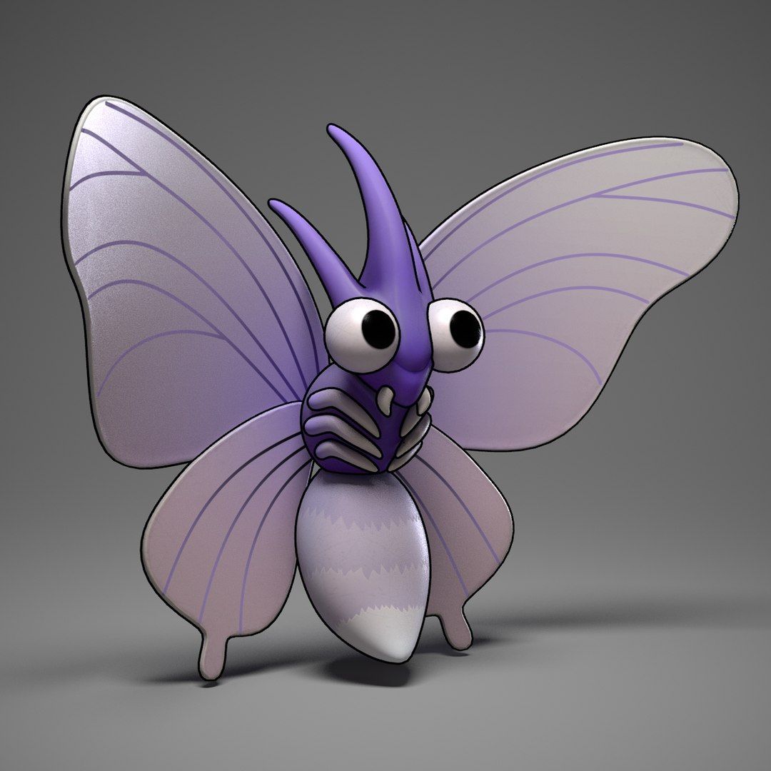 1080x1080 Venomoth Pokemon 3D Fbx