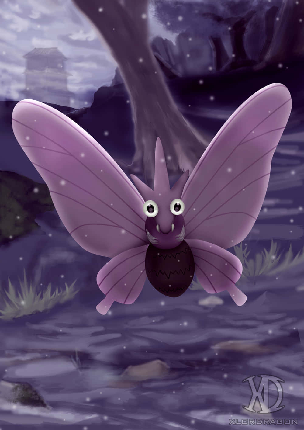 1000x1414 Download Big Eyes Of Venomoth Wallpaper
