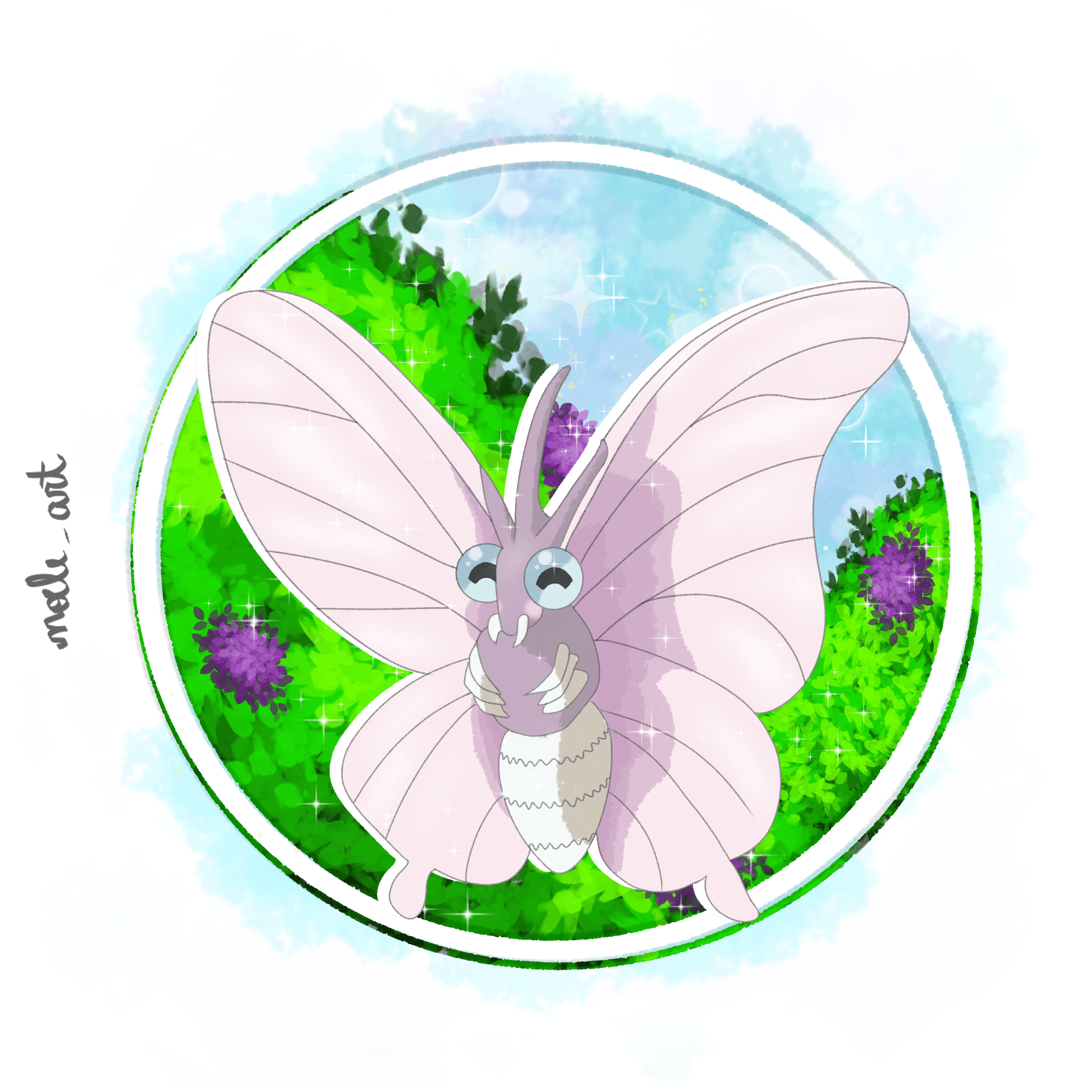 2200x2200 Venomoth, Fanart Anime Image Board