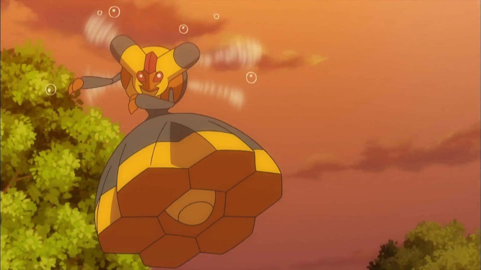 1920x1080 Download A Vibrant Display of the Powerful Pokémon Vespiquen Wallpaper