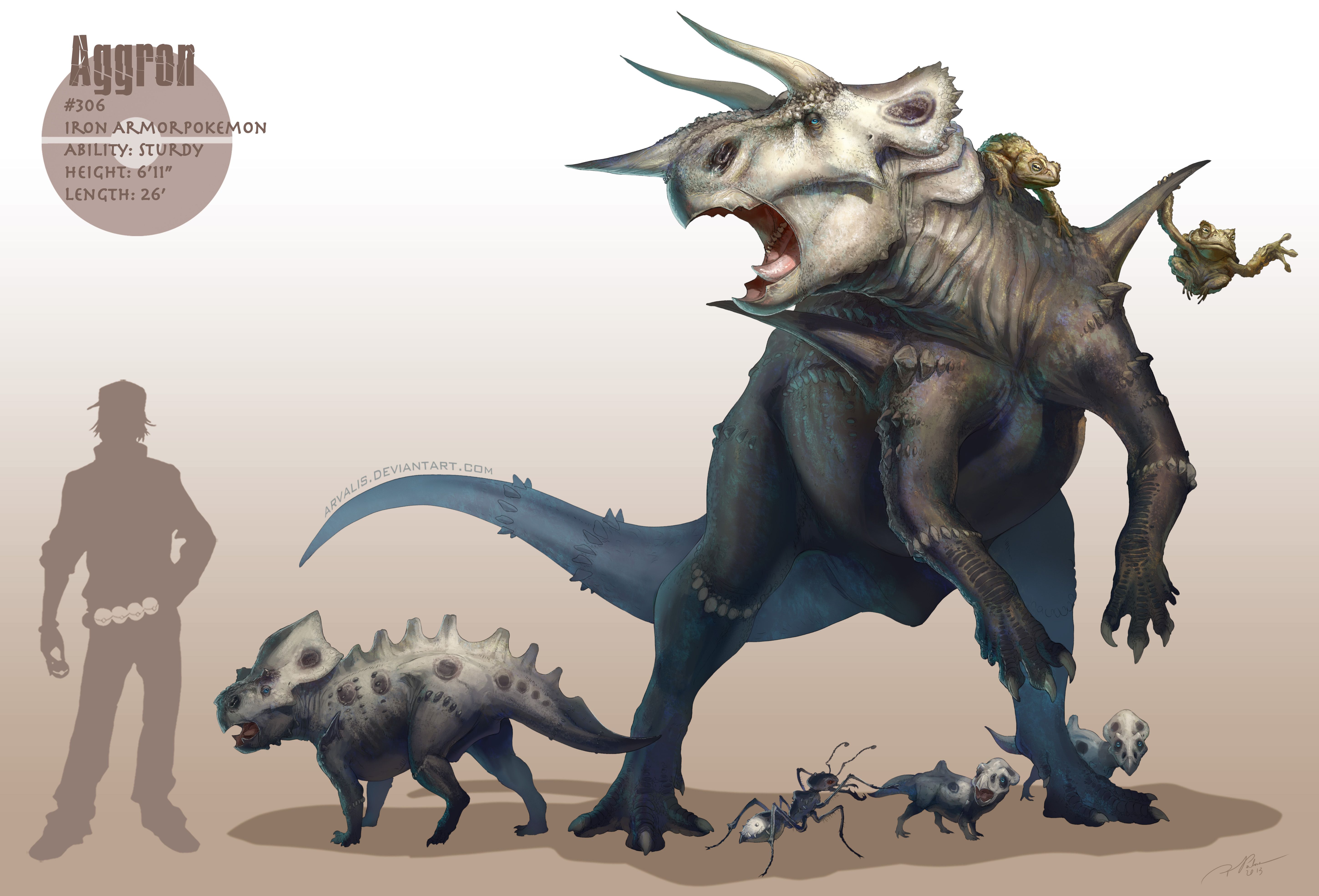 5796x3939 pokemon, Aggron, Aron, Arvalis, Durant, Geodude, Horns, Lairon, Pokemon, Realistic, Silhouette, Watermark Wallpaper HD / Desktop and Mobile Background