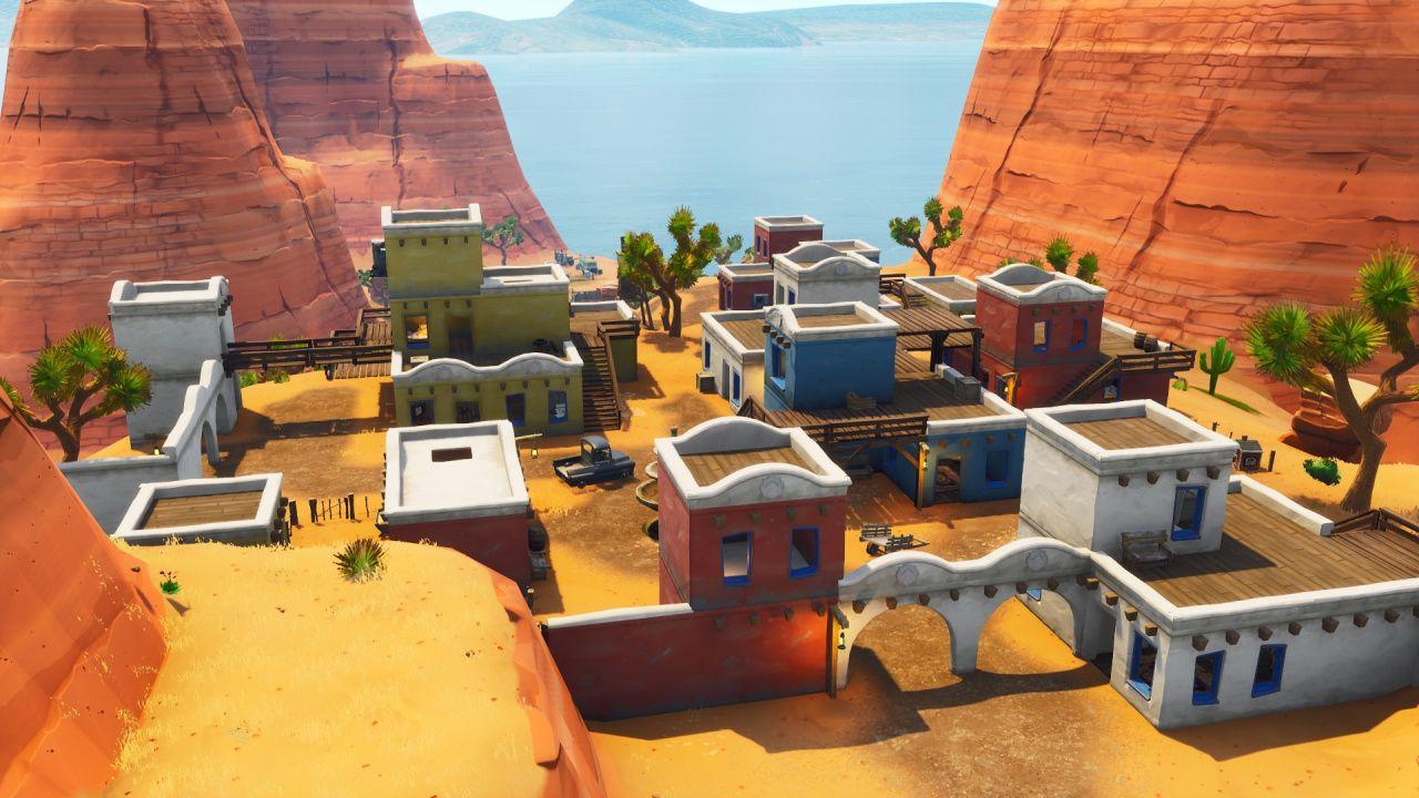 1280x720 Download Western, town, apartments, video game, season Fortnite wallpaper, 1280x HD, HDV, 720p, Widescreen