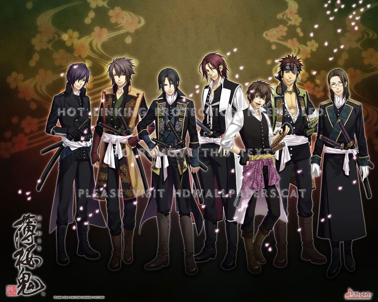 1280x1024 elegant nice gentilman hakuouki boy anime