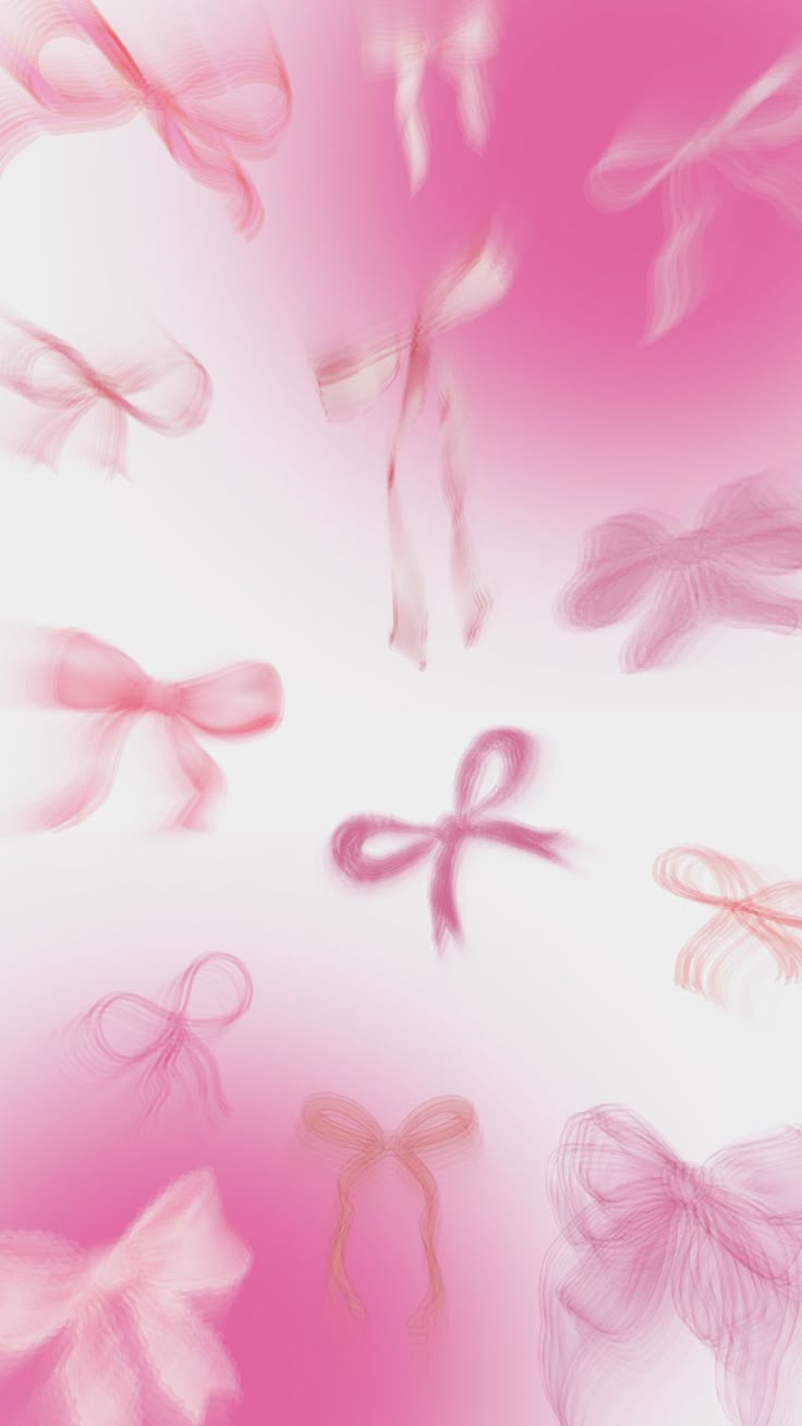 736x1308 Blur Pink Bow Wallpaper