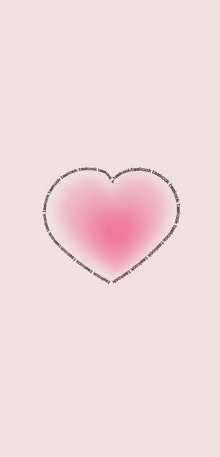 736x1525 Romantic Taekook Wallpaper. Minimalist heart design, Pink heart aesthetic, Pink heart on beige background