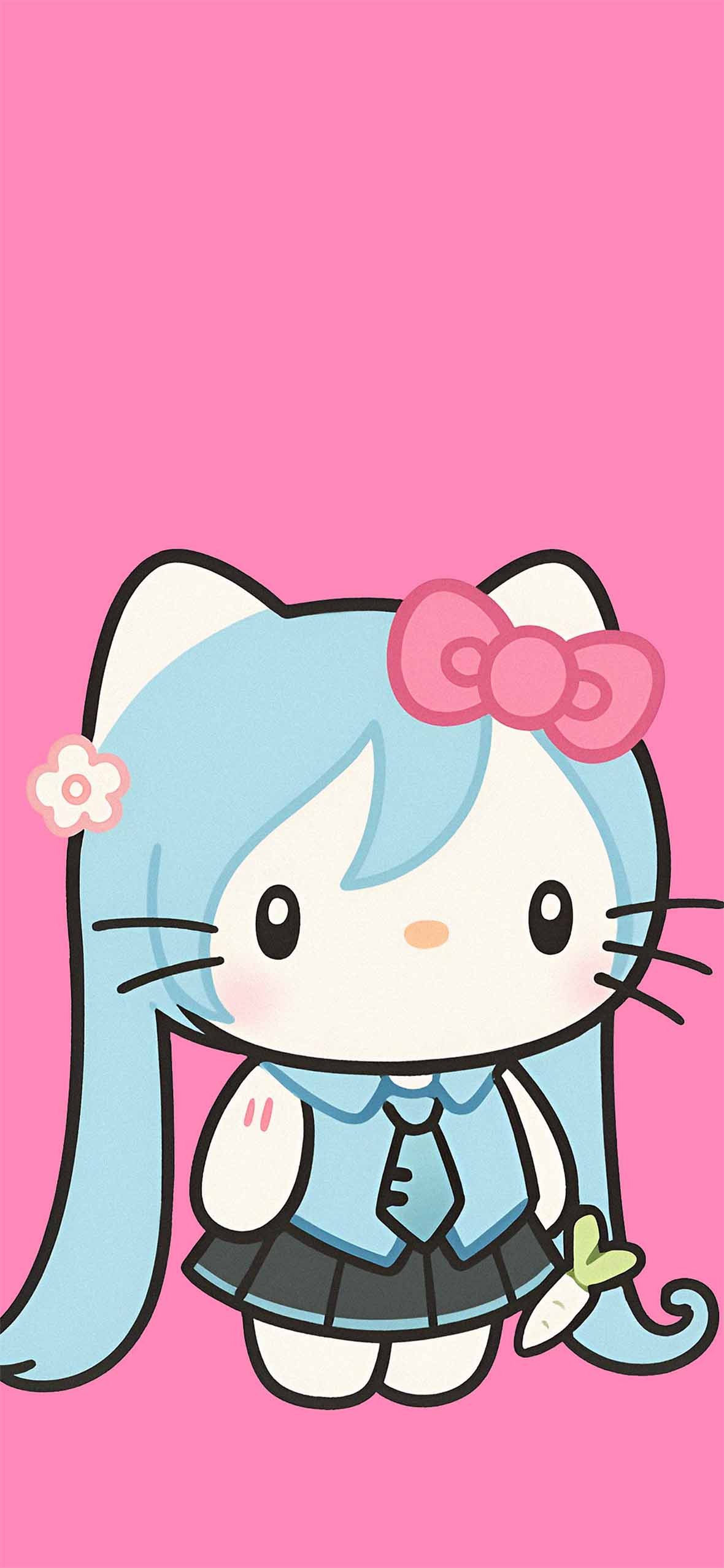 1180x2553 Hello Kitty Anime Girl Wallpaper Sanrio Pink Wallpaper