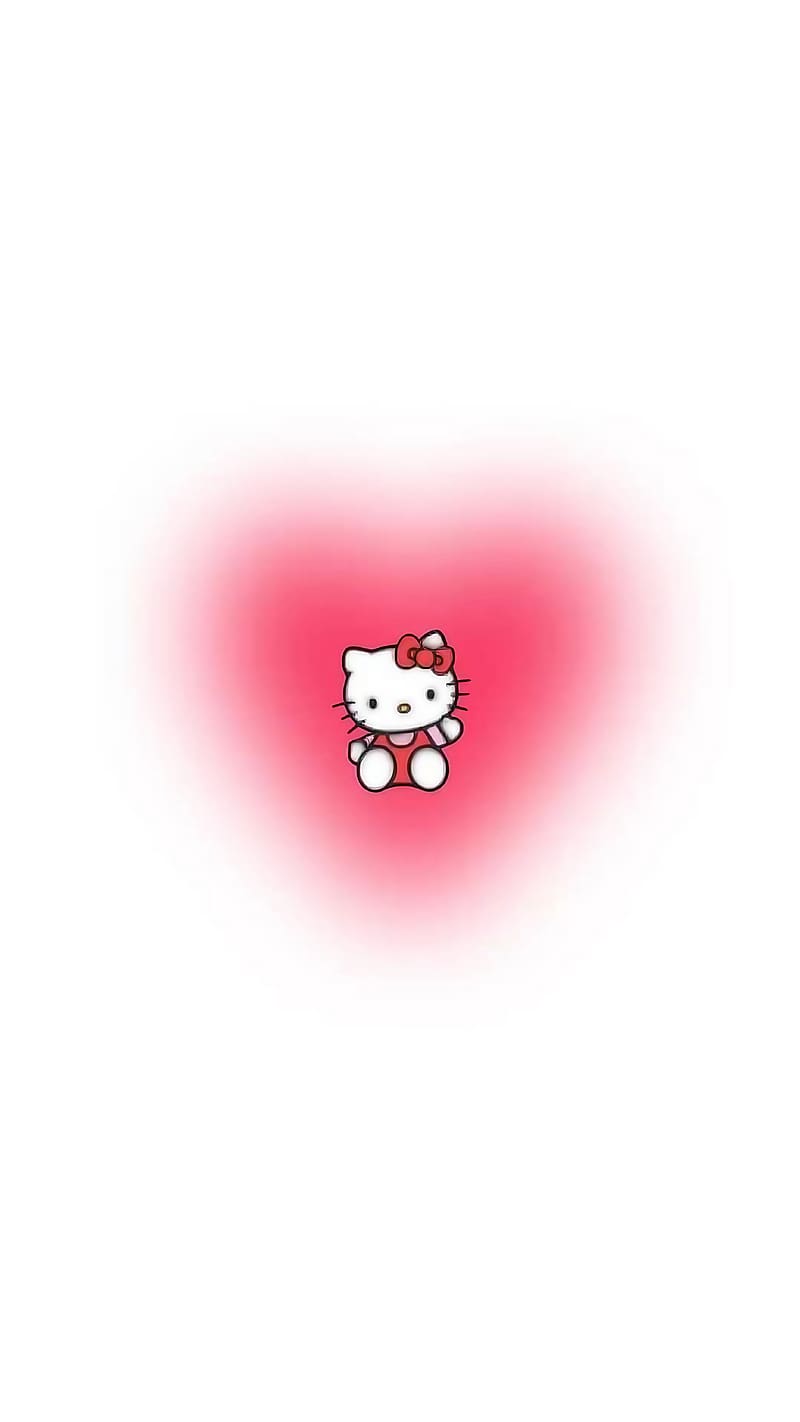 800x1422 Y Hello Kitty, pink background heart, hello kitty, cartoon, HD phone wallpaper