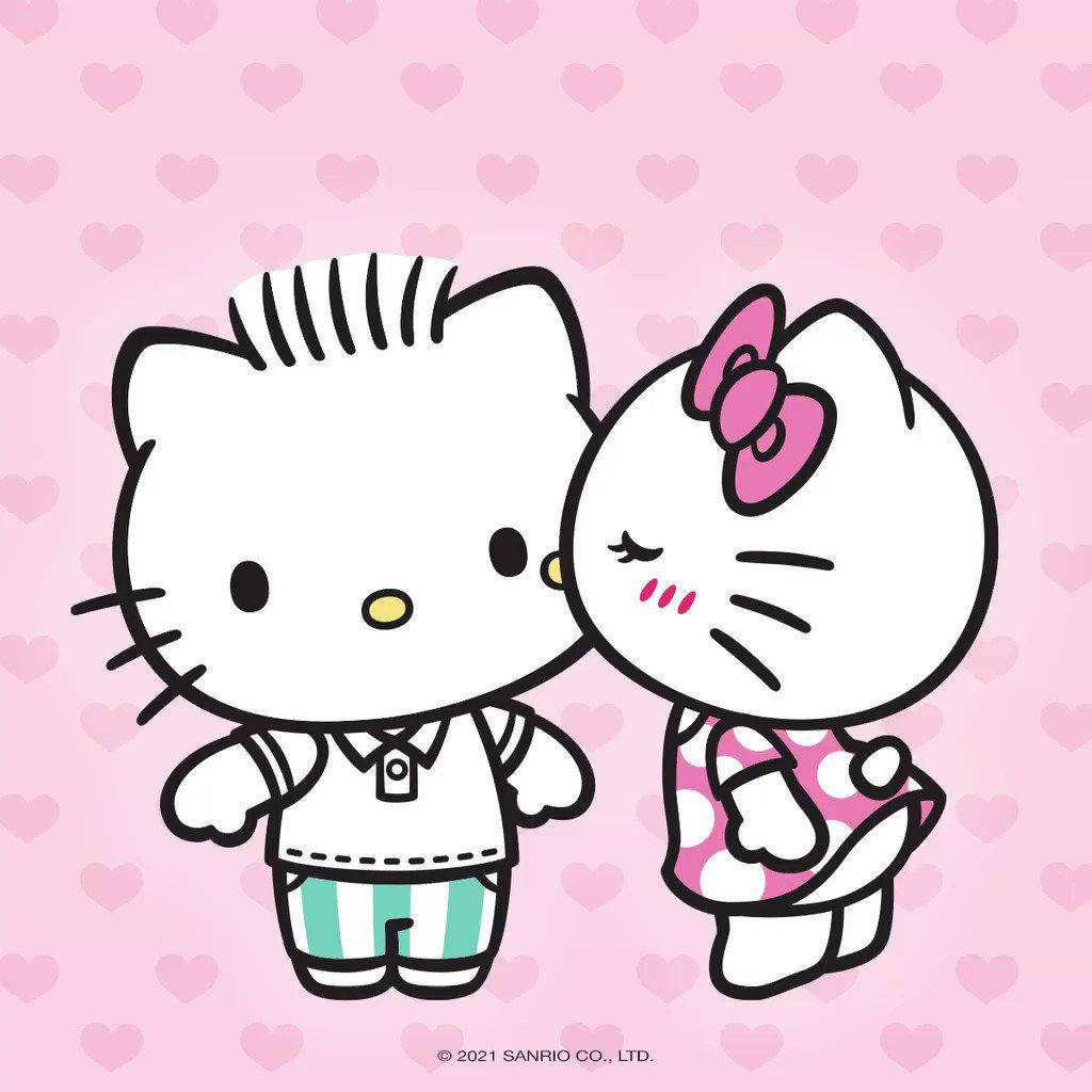 1024x1024 Download Dear Daniel And Hello Kitty PFP Wallpaper