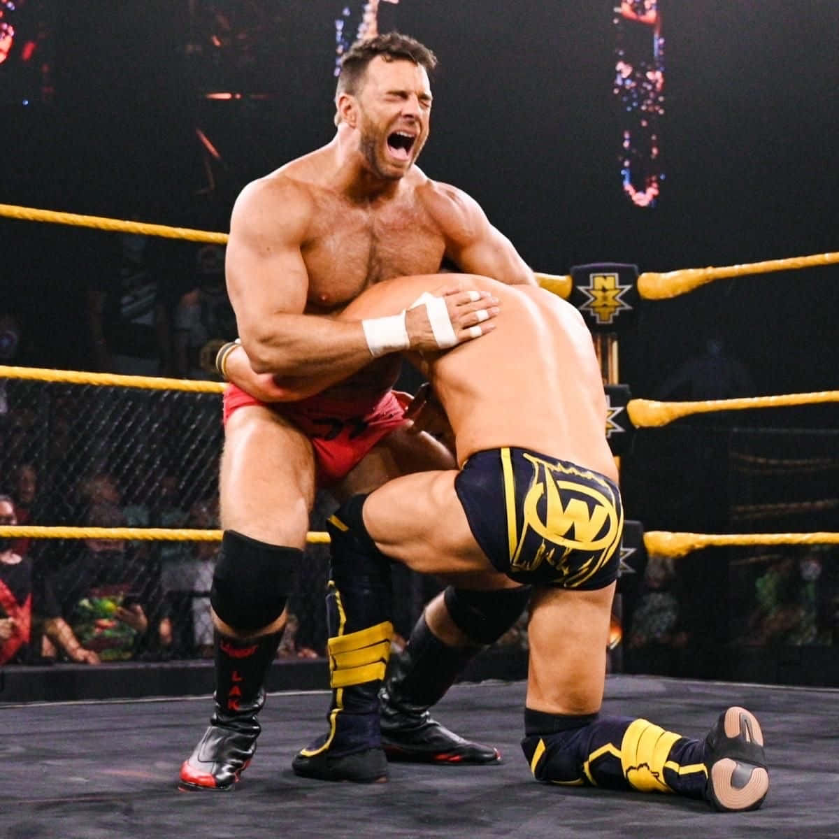 1200x1200 Download La Knight VS. Johnny Gargano WWE Match Wallpaper