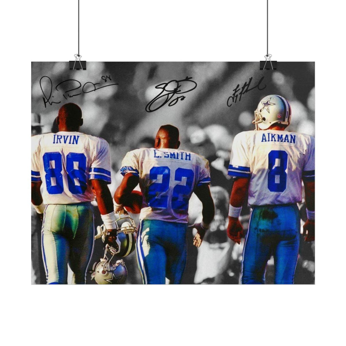 1200x1200 Troy Aikman Michael Irvin Emmitt Smith Signed Photo Print Autograph Wall Art