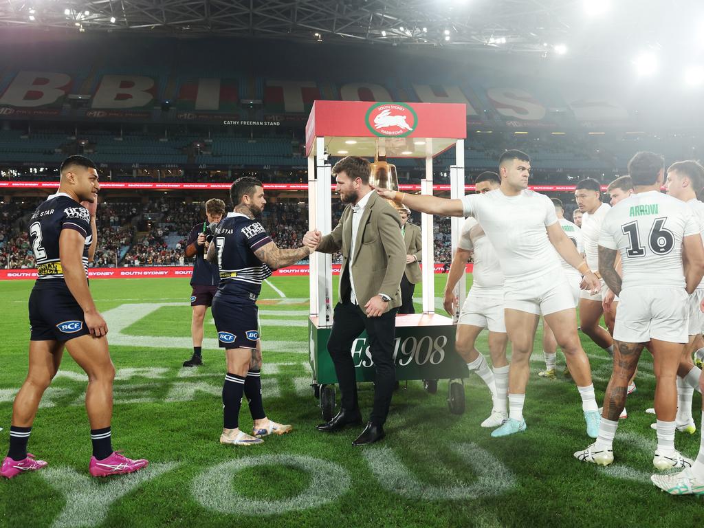 1024x768 Jai Arrow rings Legacy Bell as Rabbitohs and Broncos honour star
