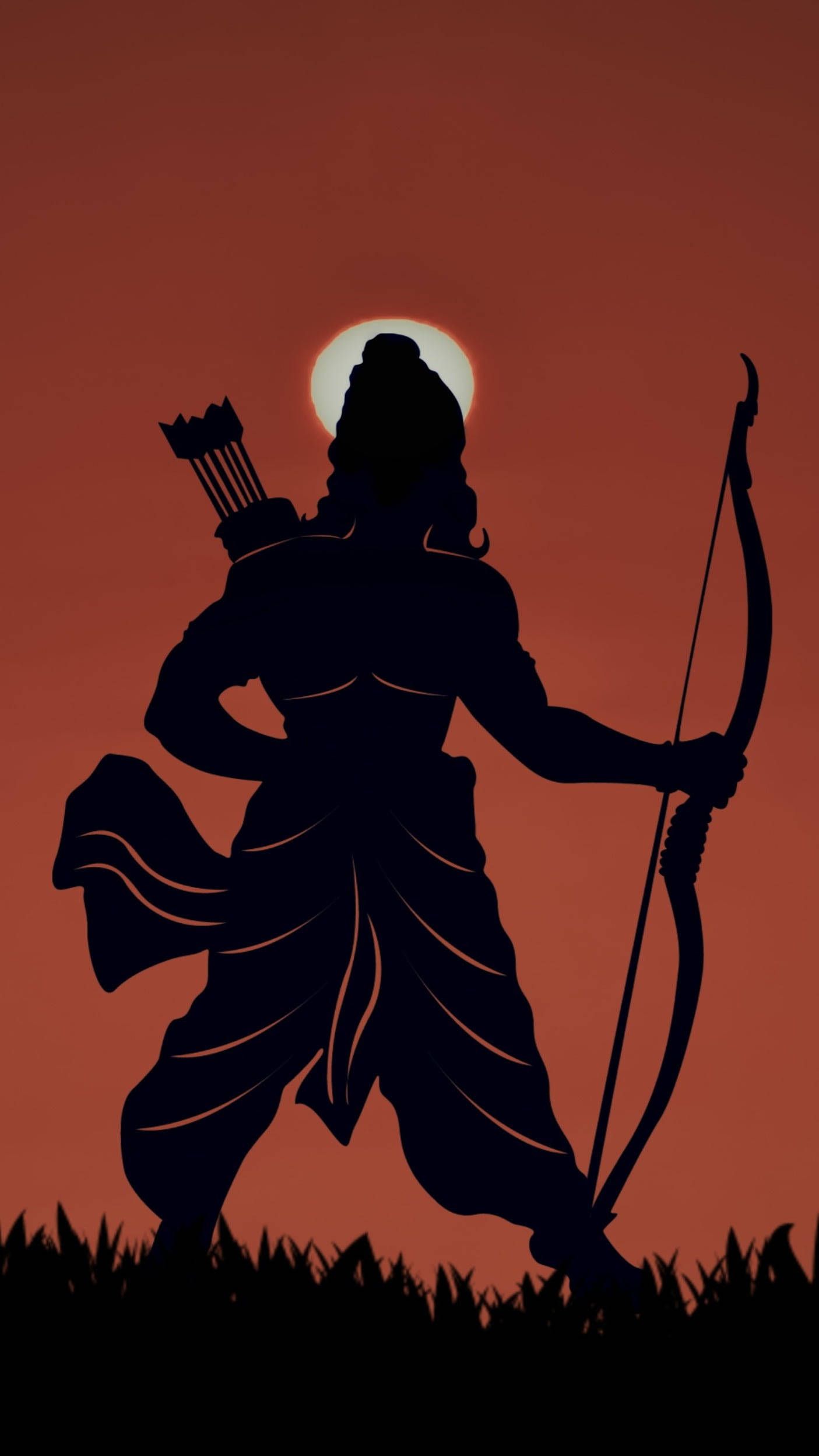 1405x2497 Download Jai Shree Ram HD Rama Proud Stance Wallpaper