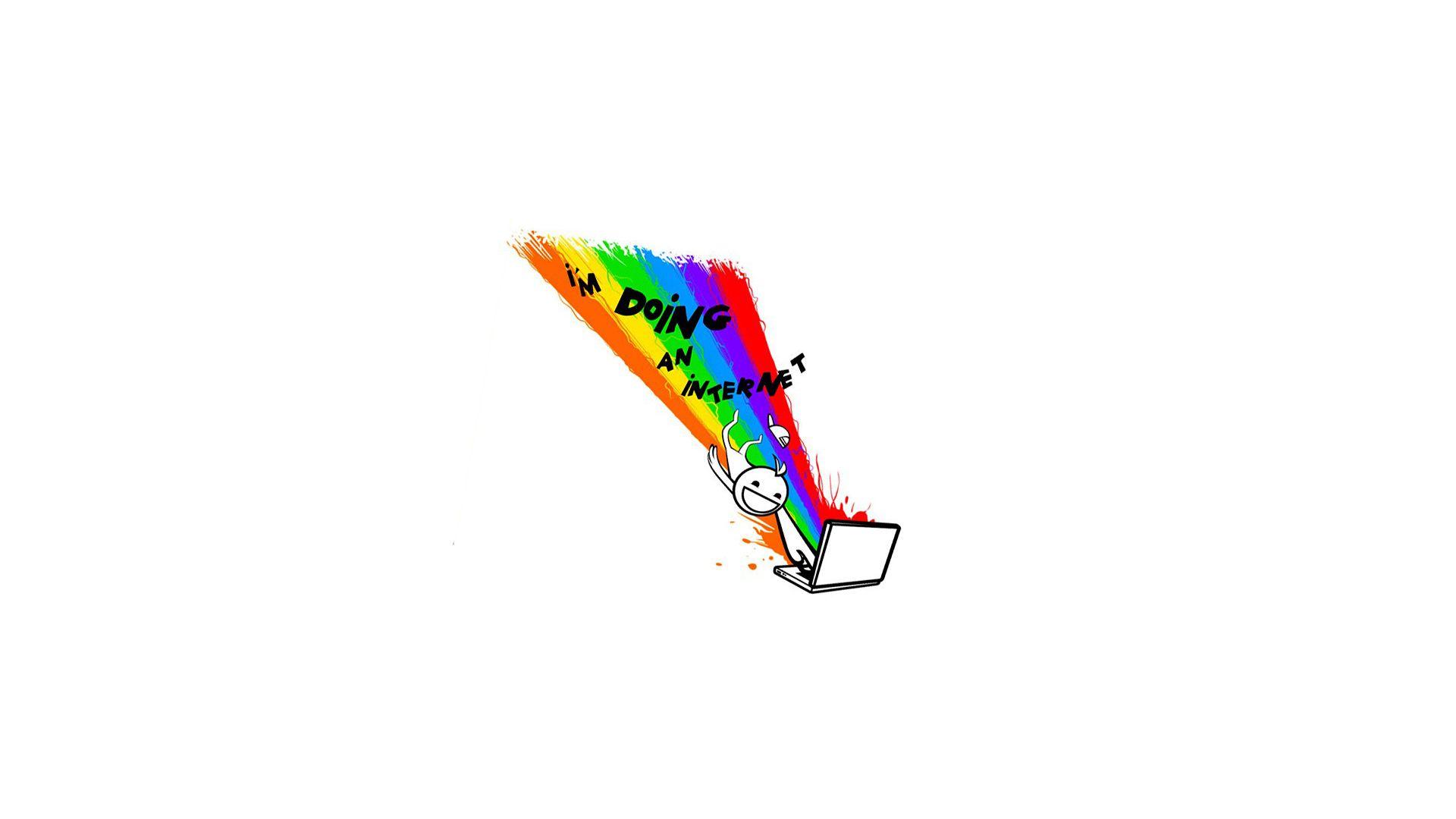 1920x1080 Wallpaper Meme, Minimal, Laptop, Colorful, Funny M Doing An Internet