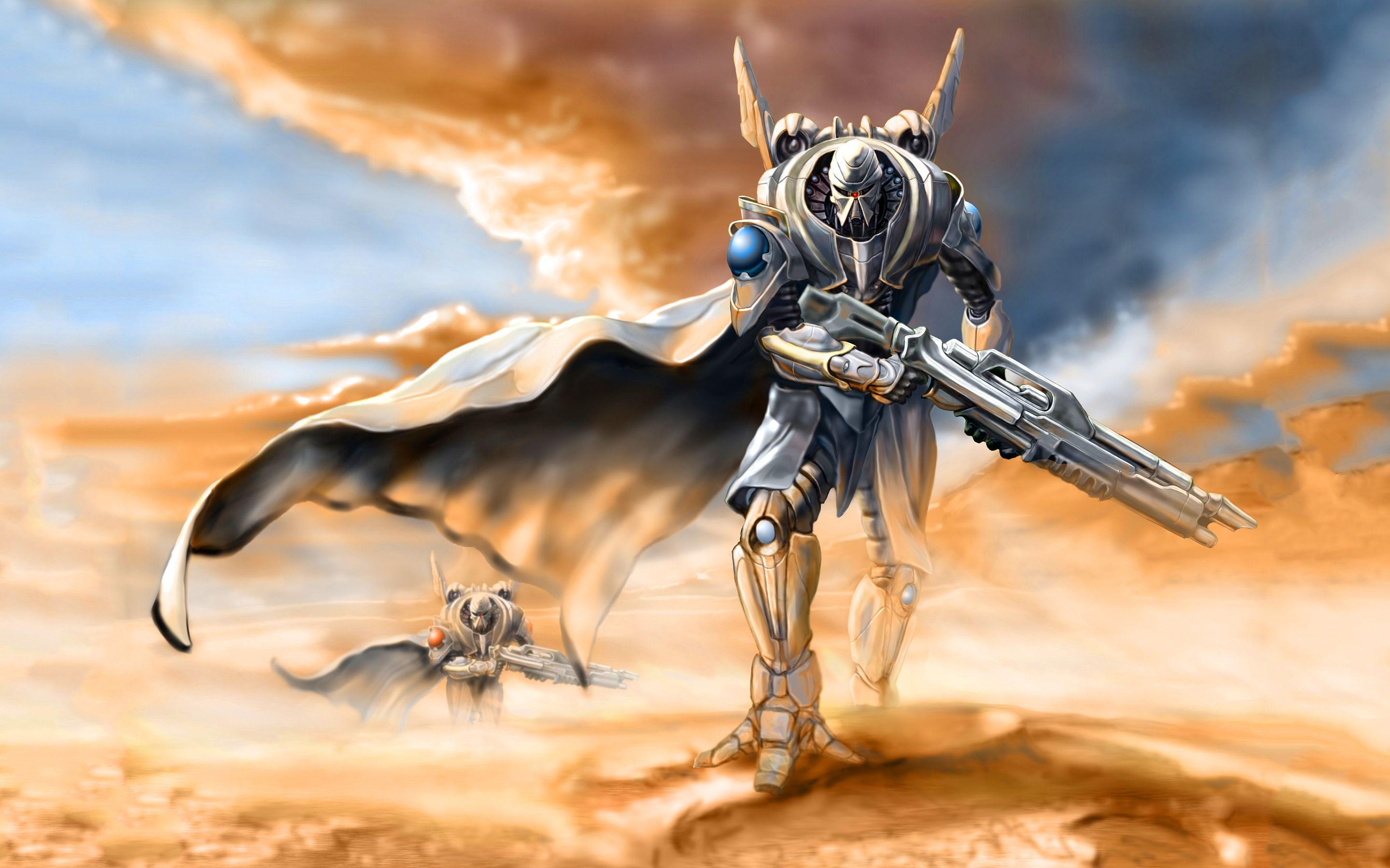 2880x1800 Desert robots wallpaperx1800