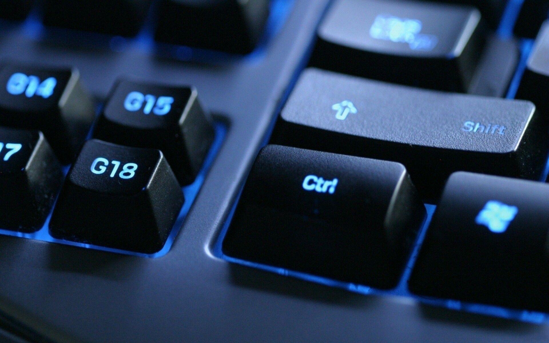 1920x1200 Keyboard, Backlit, Black, Blue wallpaper. Technology. Tokkoro.com Amazing HD Wallpaper