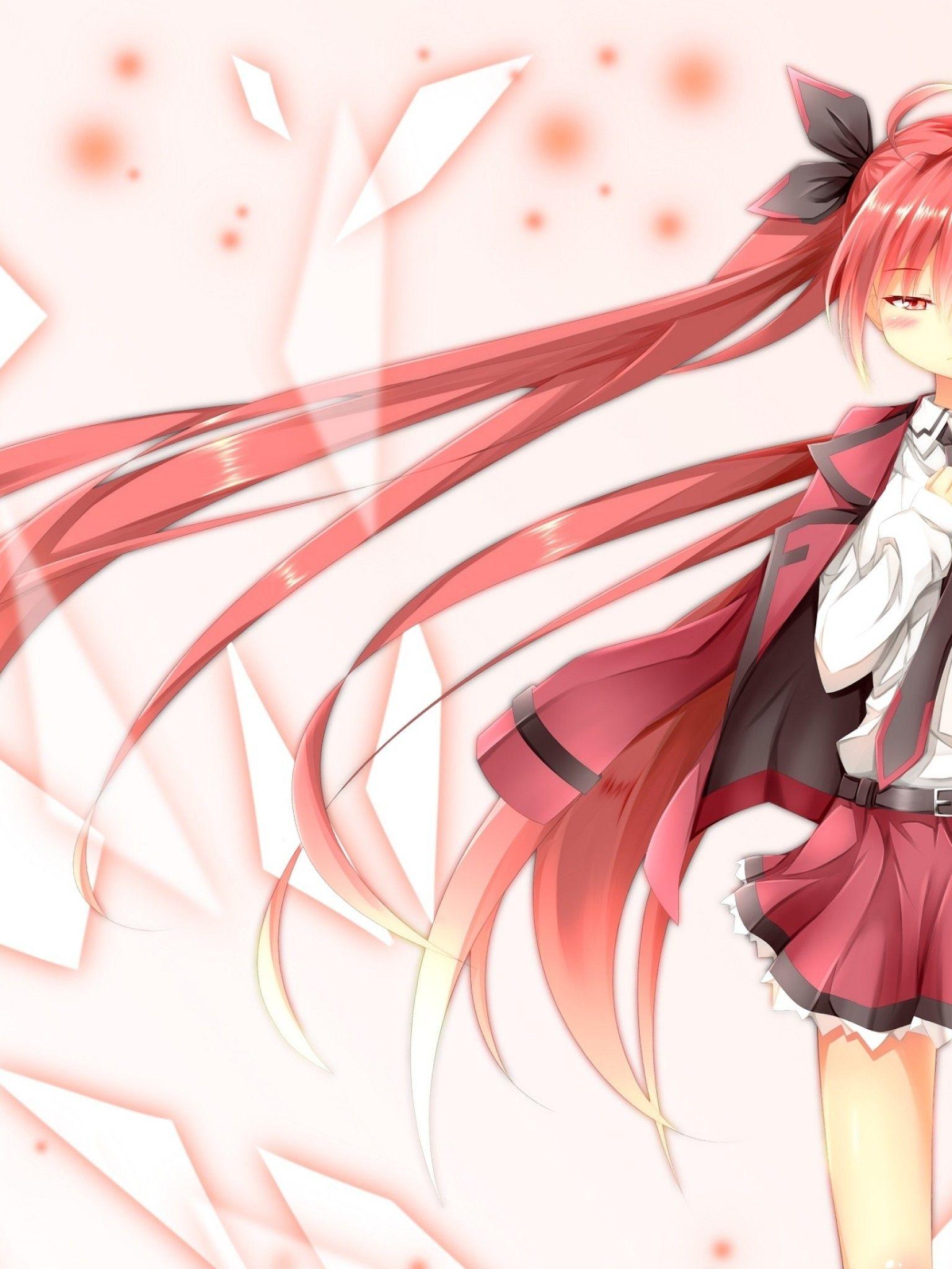 1536x2048 Download 1536x2048 Itsuka Kotori, Date A Live, Red Head, Wind, Twintails Wallpaper for Apple iPad Mini, Apple IPad 4