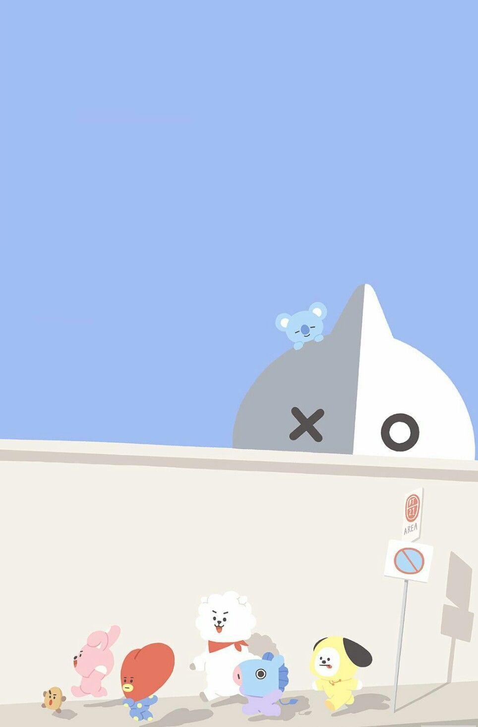 964x1466 BT21 iPhone Wallpaper