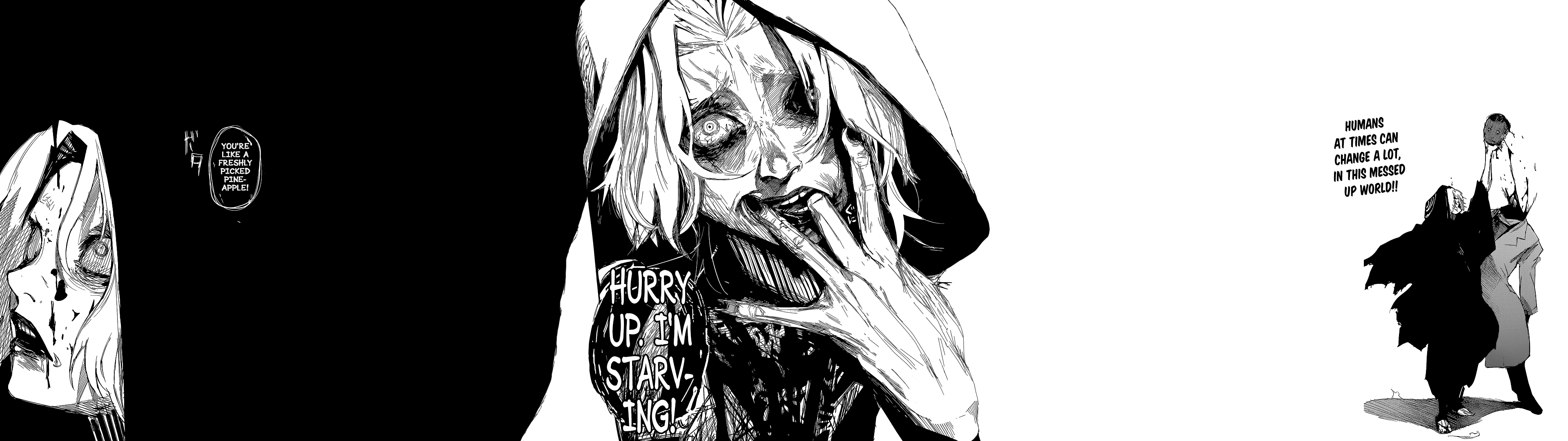 3840x1080 Tokyo Ghoul Re Multiple Display Manga Wallpaper:3840x1080