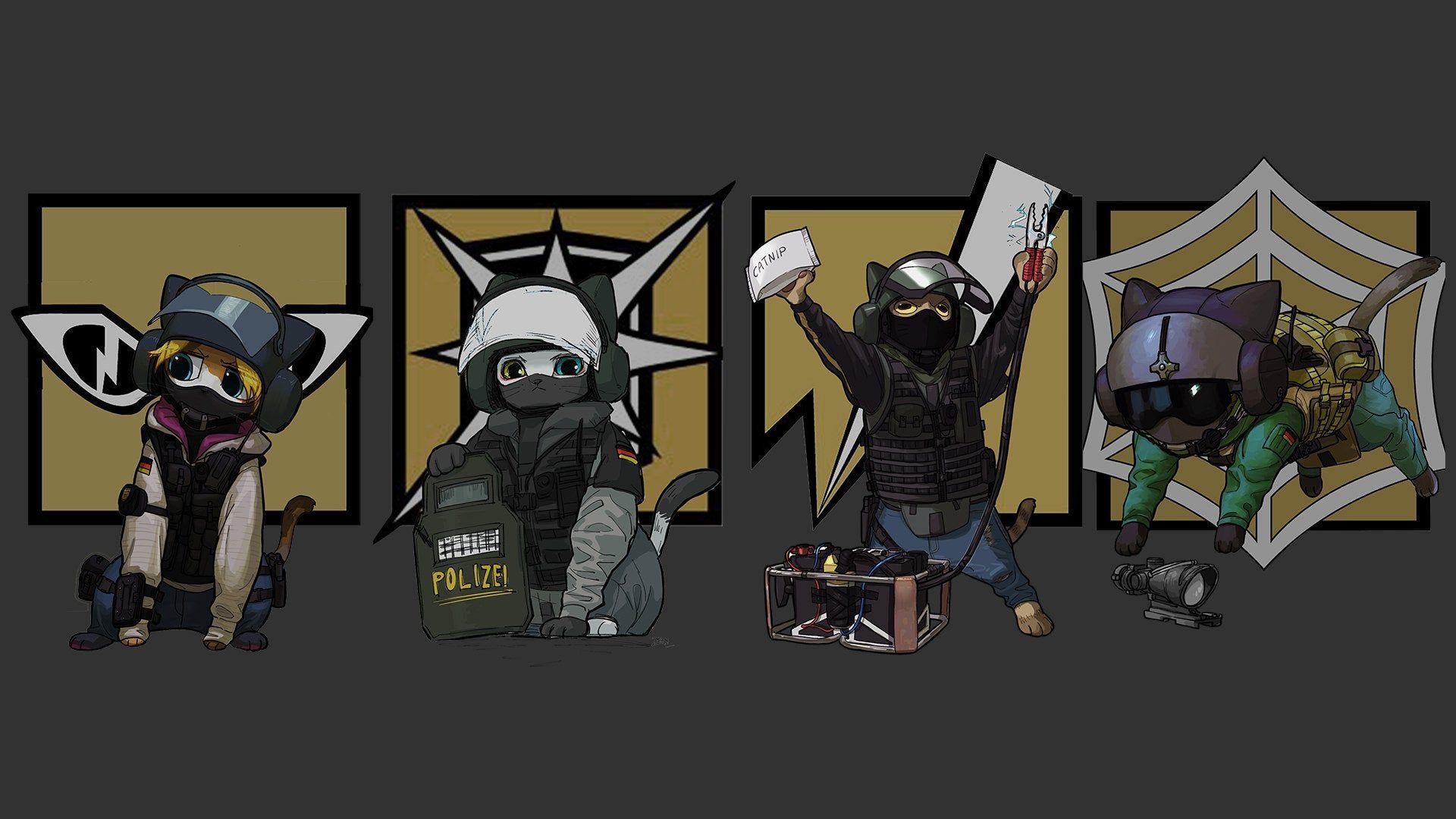 1920x1080 Rainbow Six Siege Cartoon Wallpaper
