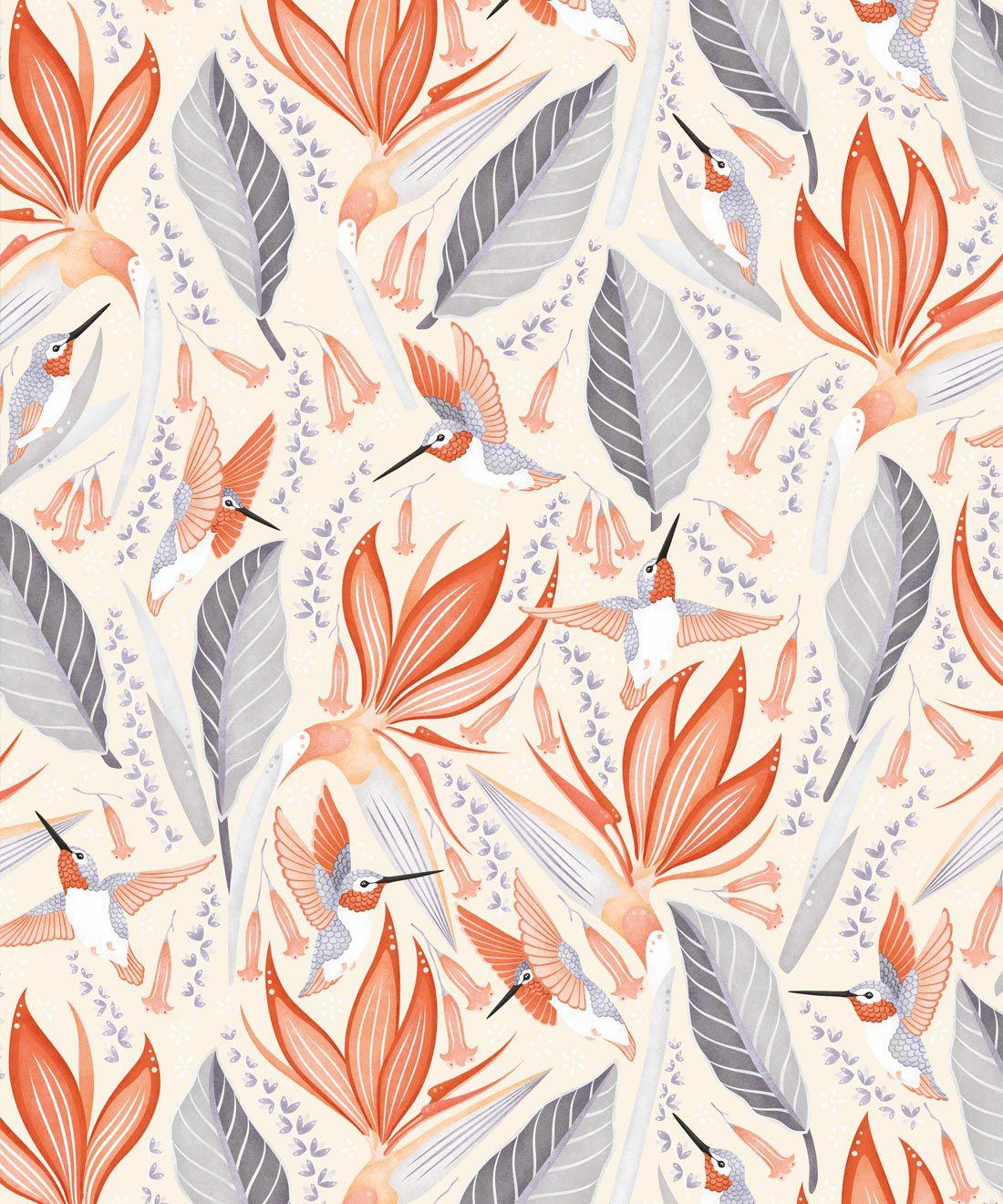 1100x1320 Hummingbirds Wallpaper • Bold Bird Wallpaper UK