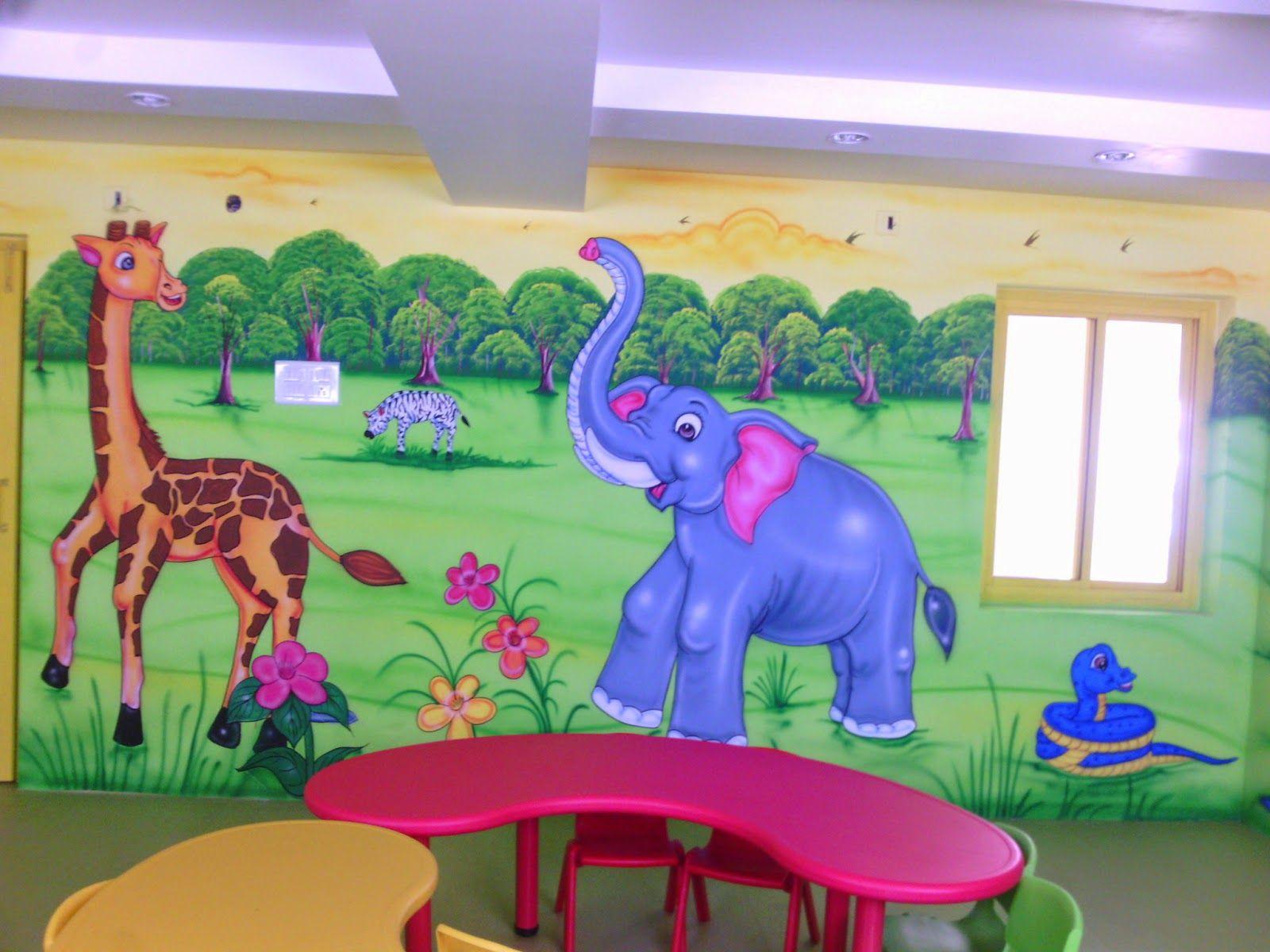1600x1200 Play School Wall Painting 3D Cartoon Posted By Kamal Solanki At 1423