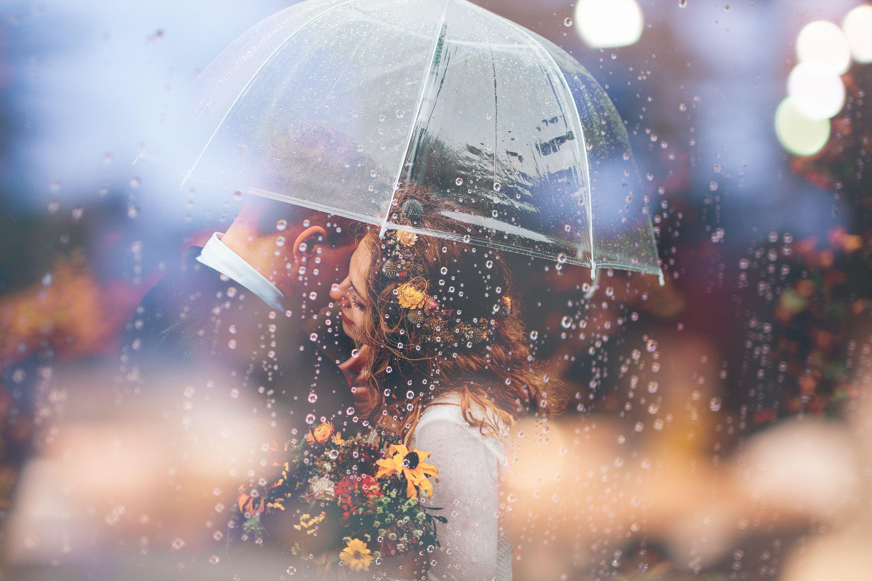 3000x2000 Married Couple Romantic Umbrella Raining Weeding, HD Love, 4k Wallpaper, Image, Background, Photo and Picture