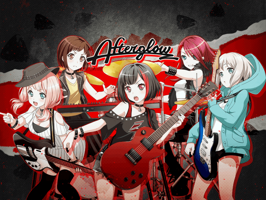1024x768 Afterglow Bandori Wallpaper