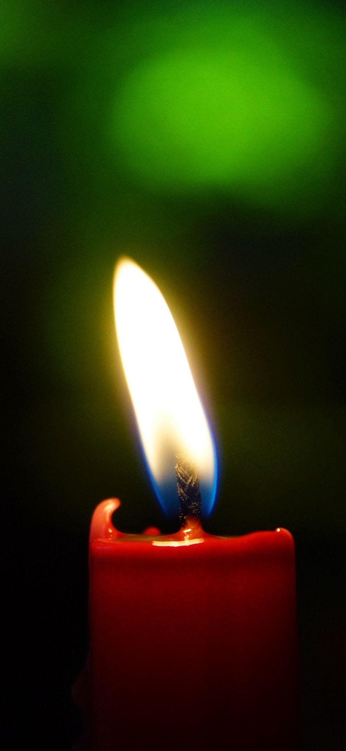 1125x2436 Red Candle, Light, Flame, Wallpaper Candle Light iPhone