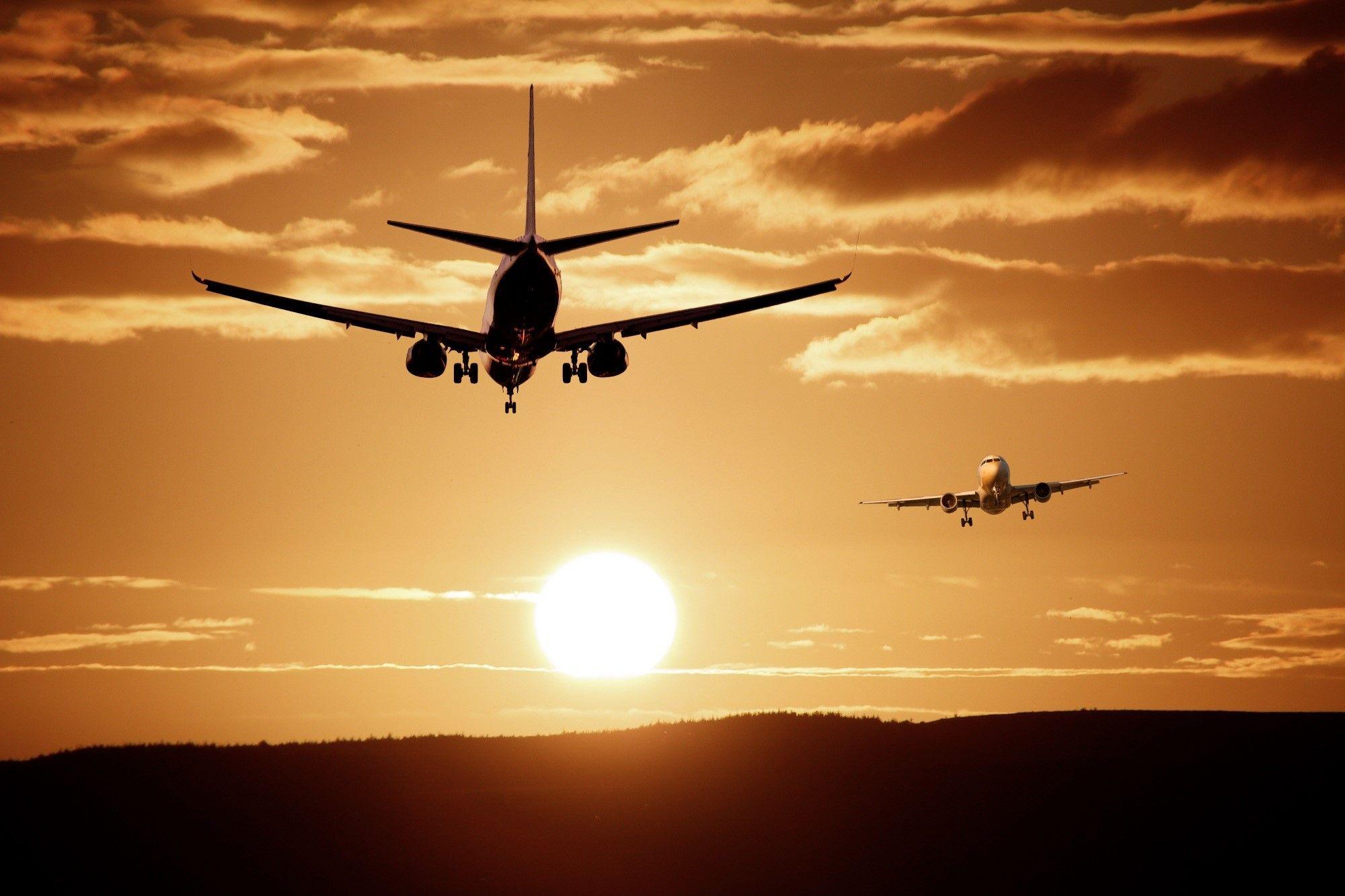 2000x1333 Planes, Sky, Landing, Sunset wallpaper. Other. Tokkoro.com Amazing HD Wallpaper