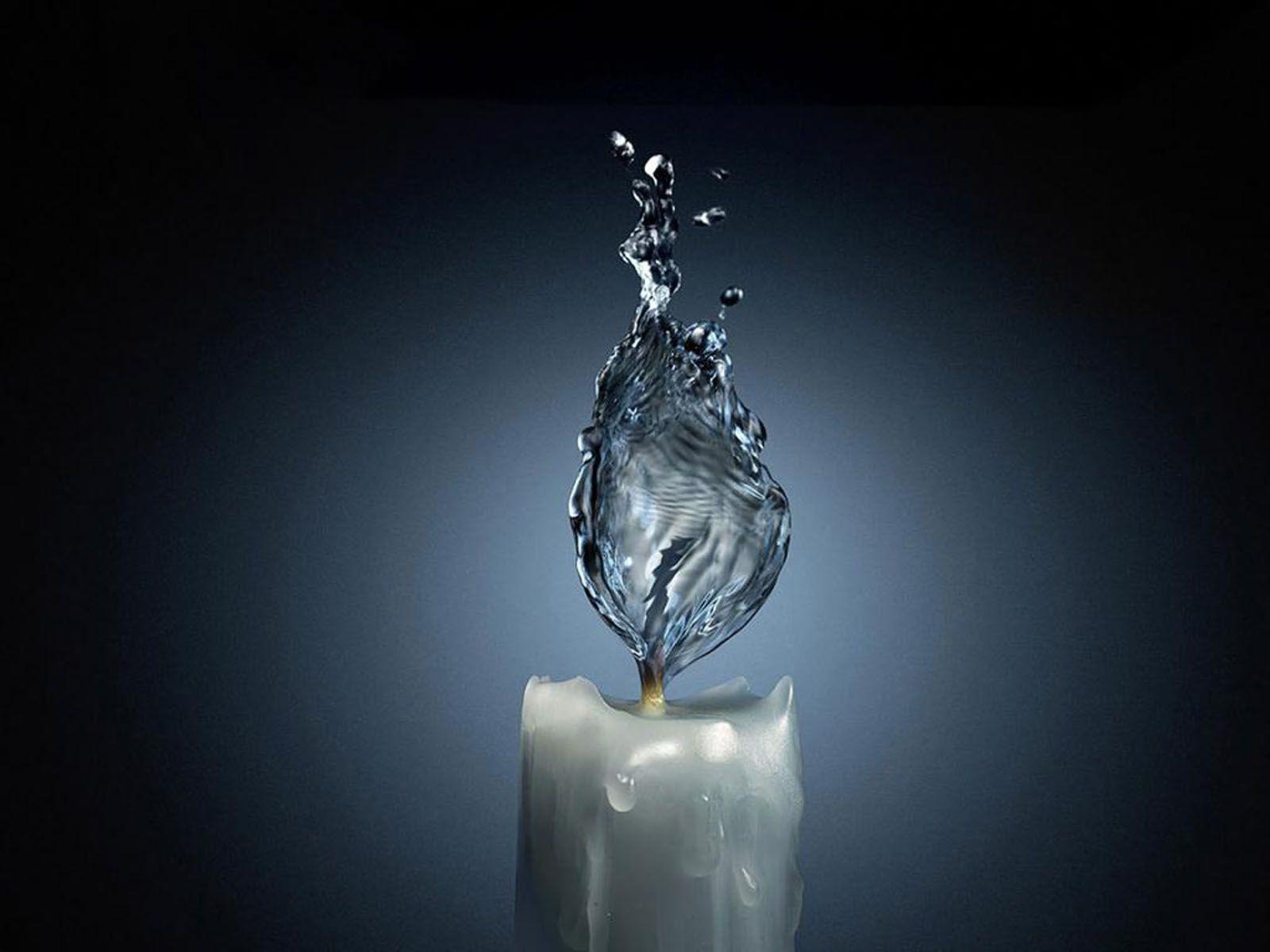 1600x1200 Candle light Water Flame