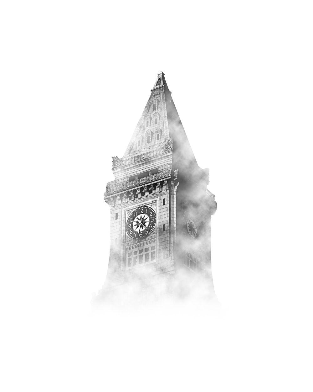 1000x1250 gray clock tower digital wallpaper photo