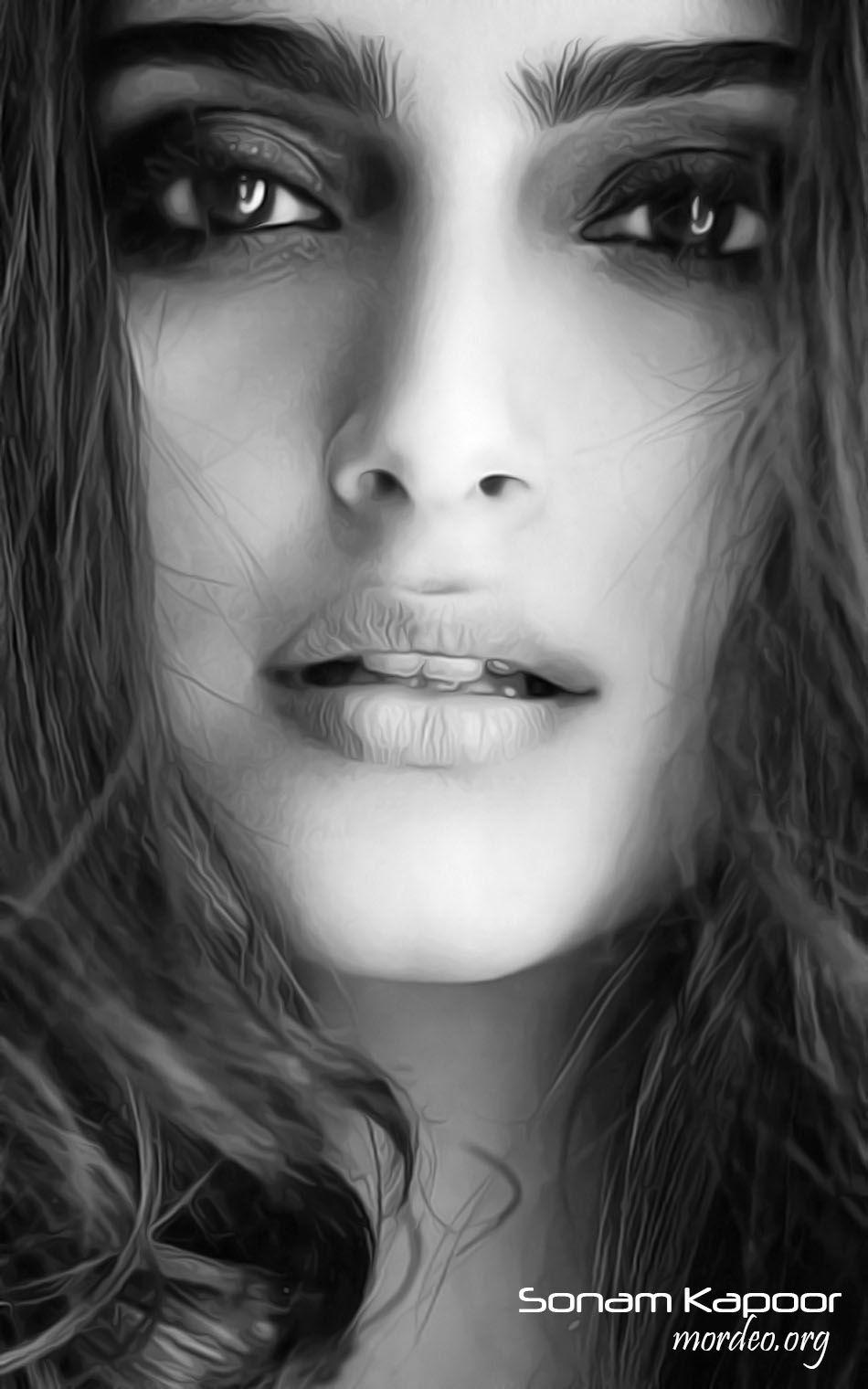 950x1520 Sonam Kapoor BW Close Click 4K Ultra HD Mobile Wallpaper. Mobile wallpaper, Whatsapp background, Wallpaper
