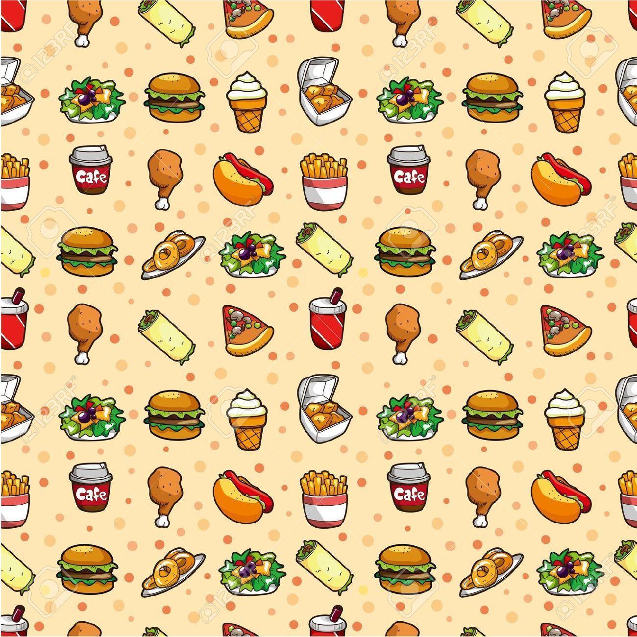 1300x1300 Food Wallpaper Cartoon