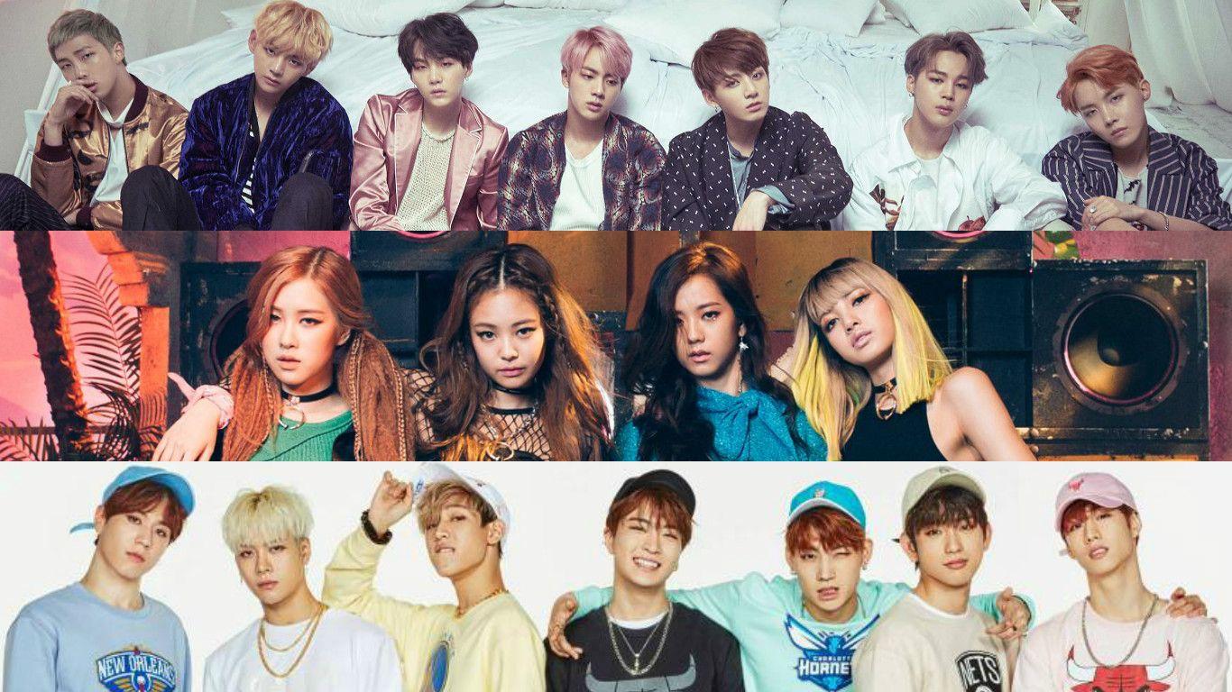 1366x768 Got7 and BTS Laptop Wallpaper