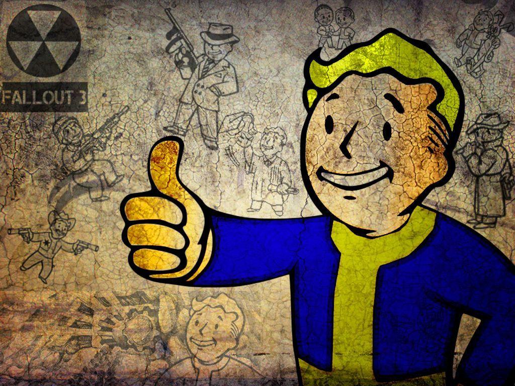 1024x768 Fallout 4 Vault Boy Wallpaper