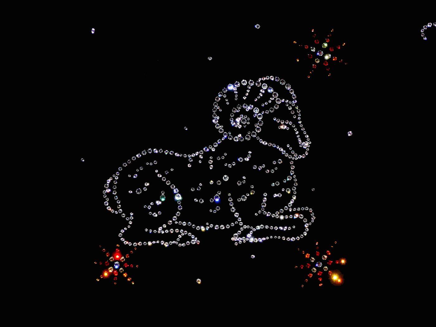 1400x1050 Brilliant zodiac sign Aries on a black background Desktop wallpaper 1400x1050