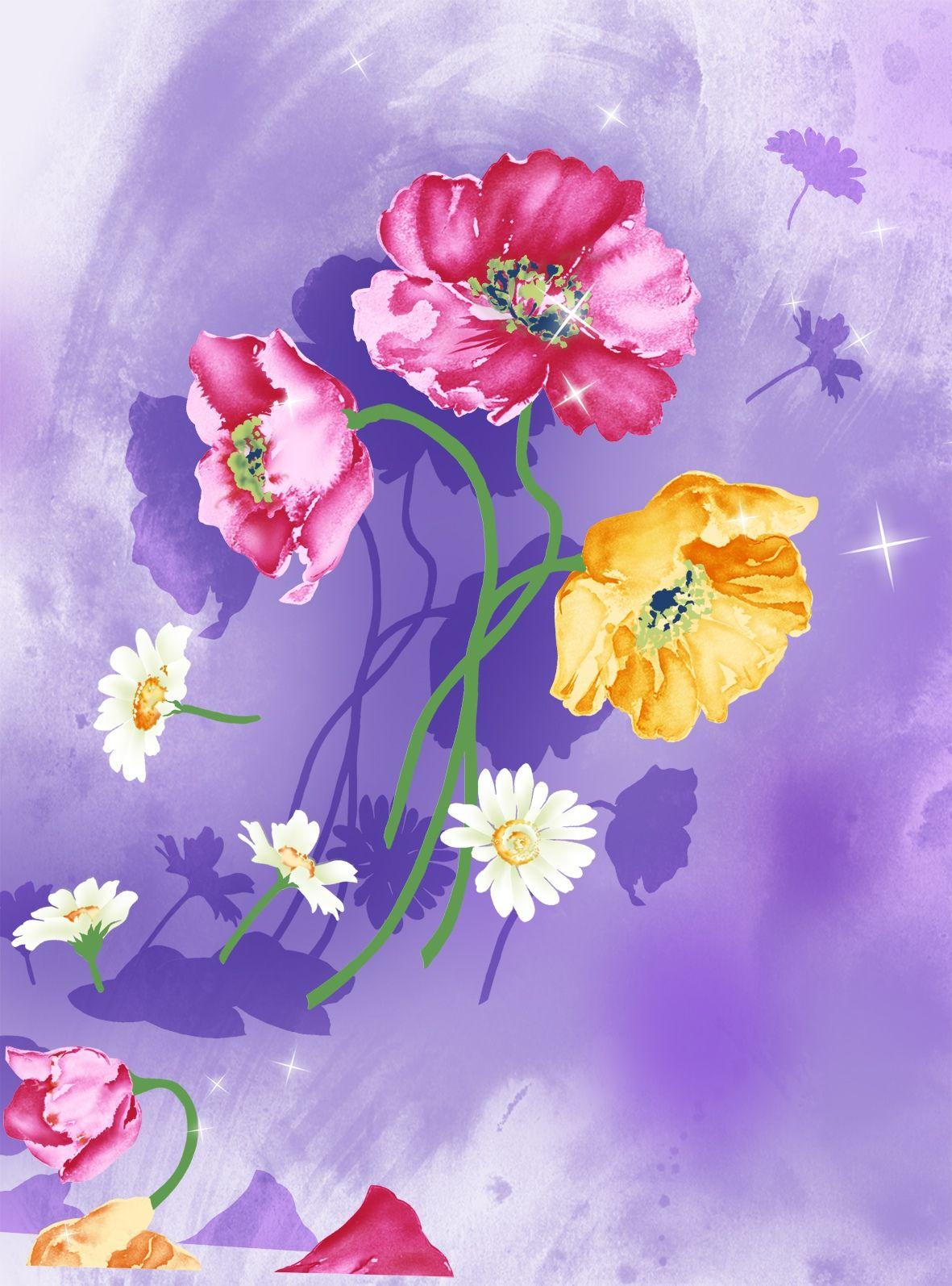1181x1594 Watercolor Floral Wallpaper .